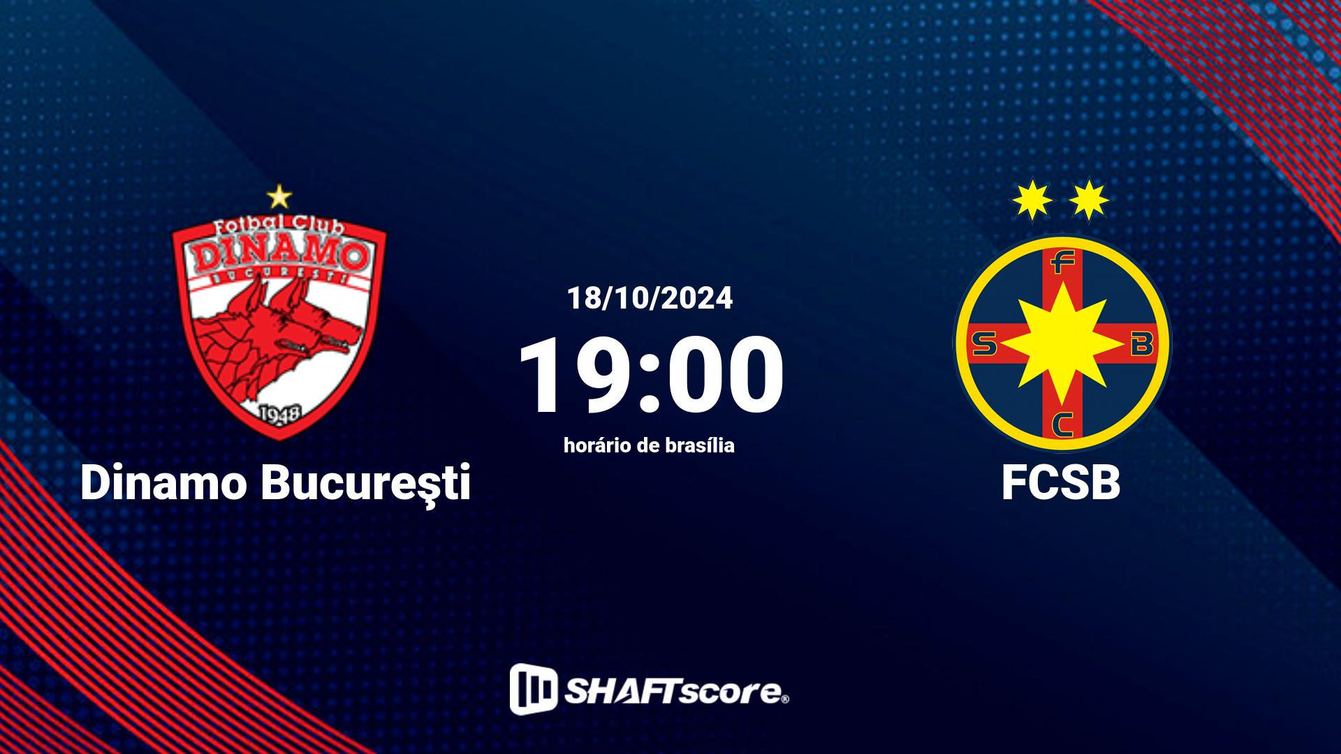 Estatísticas do jogo Dinamo Bucureşti vs FCSB 18.10 19:00