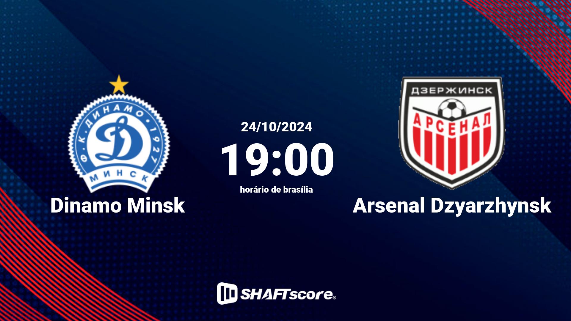 Estatísticas do jogo Dinamo Minsk vs Arsenal Dzyarzhynsk 24.10 19:00