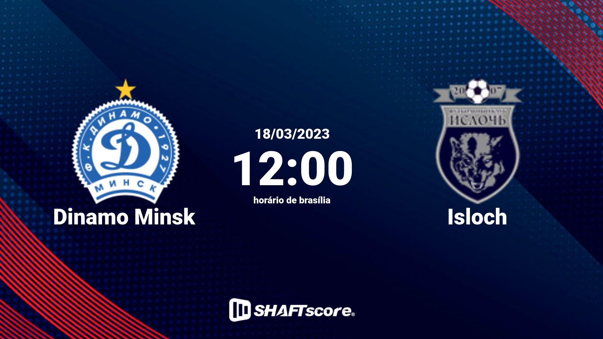 Estatísticas do jogo Dinamo Minsk vs Isloch 18.03 12:00