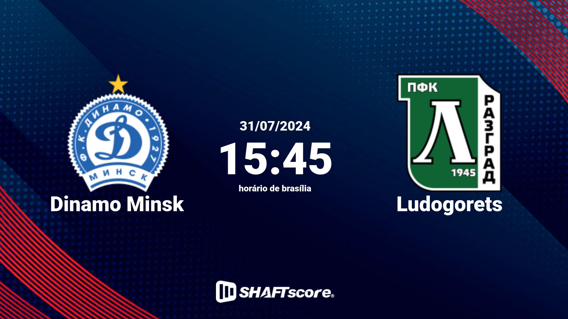 Estatísticas do jogo Dinamo Minsk vs Ludogorets 31.07 15:45