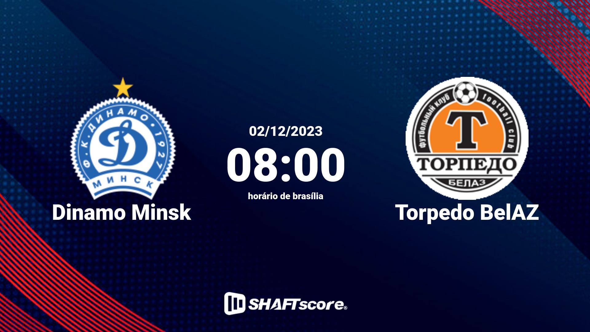 Estatísticas do jogo Dinamo Minsk vs Torpedo BelAZ 02.12 08:00