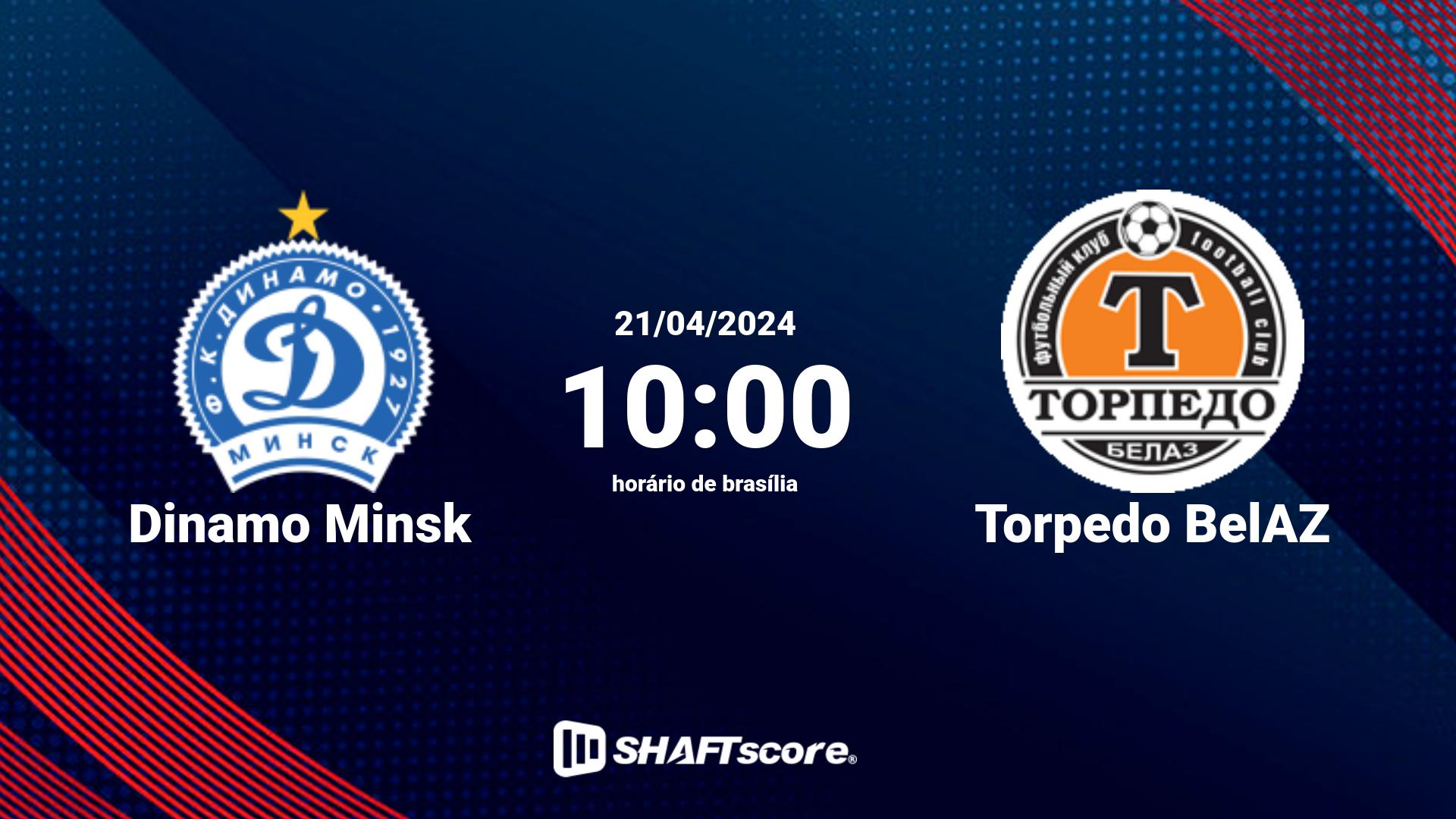 Estatísticas do jogo Dinamo Minsk vs Torpedo BelAZ 21.04 10:00