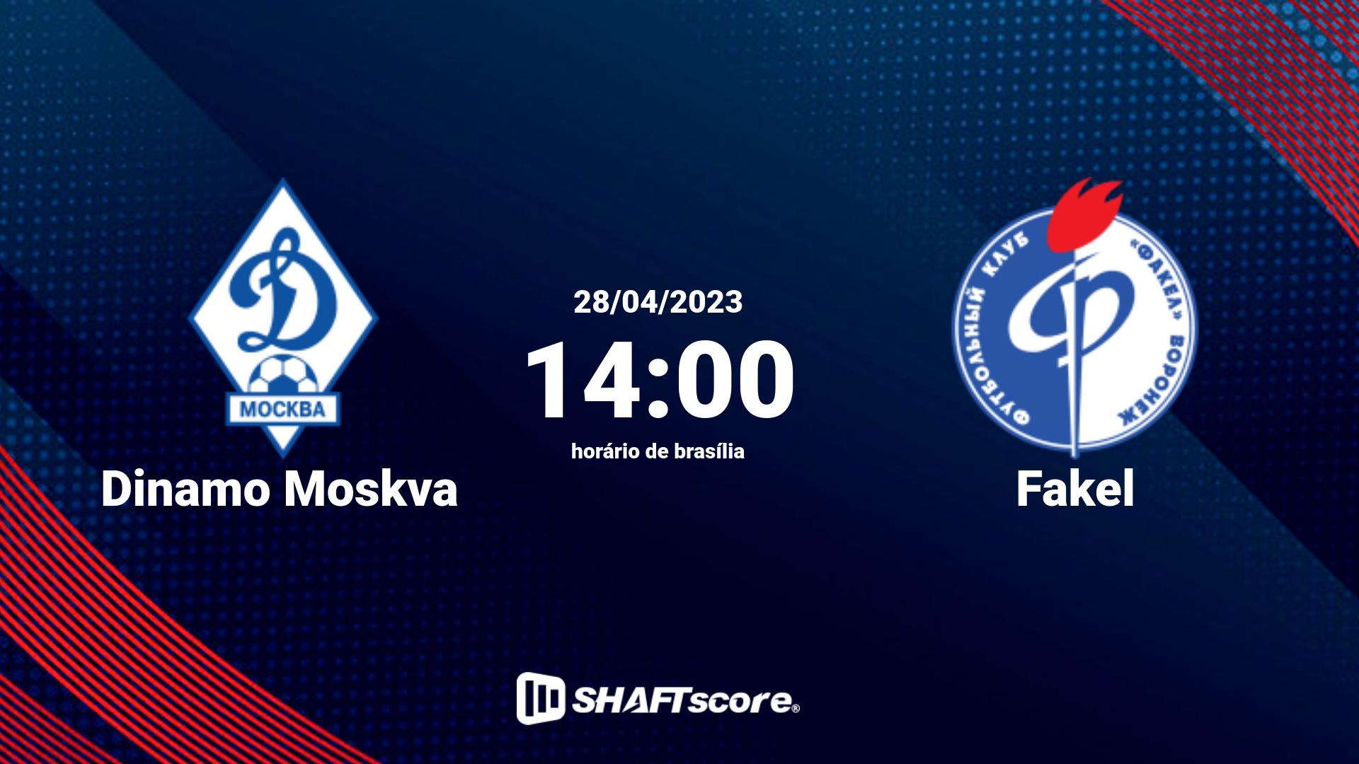 Estatísticas do jogo Dinamo Moskva vs Fakel 28.04 14:00