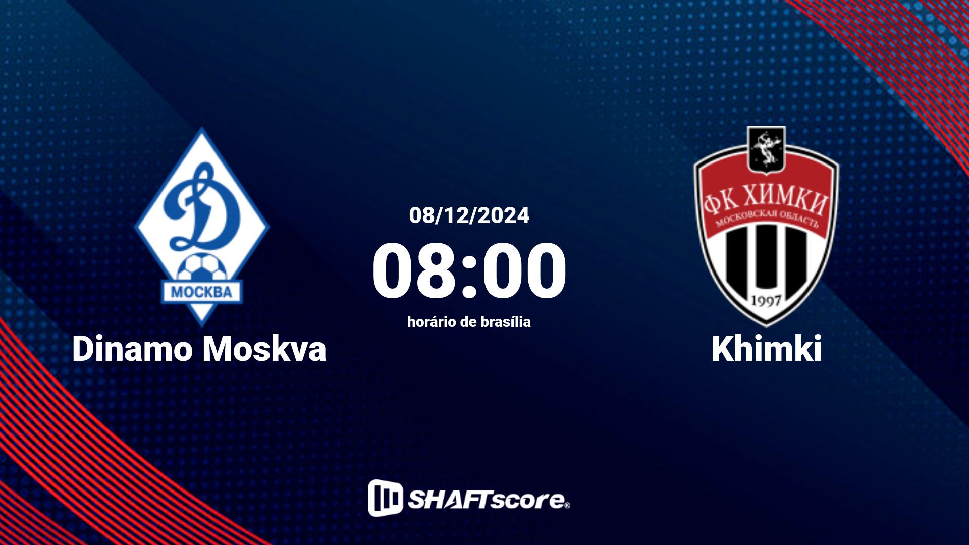 Estatísticas do jogo Dinamo Moskva vs Khimki 08.12 08:00