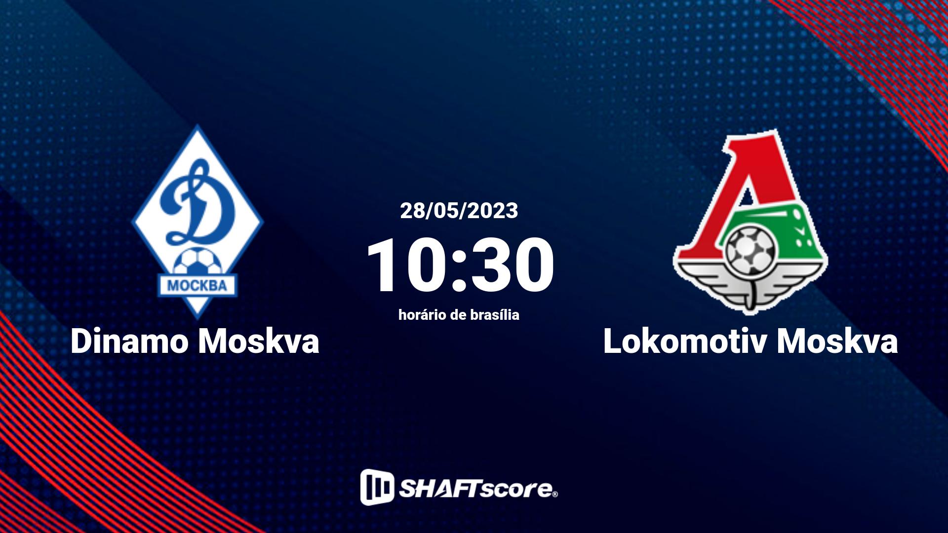 Estatísticas do jogo Dinamo Moskva vs Lokomotiv Moskva 28.05 10:30