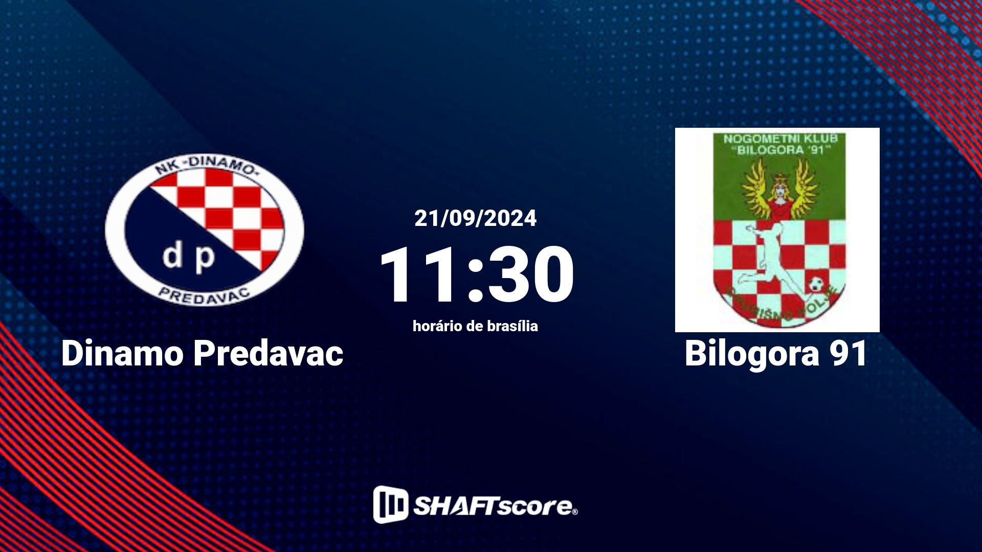 Estatísticas do jogo Dinamo Predavac vs Bilogora 91 21.09 11:30