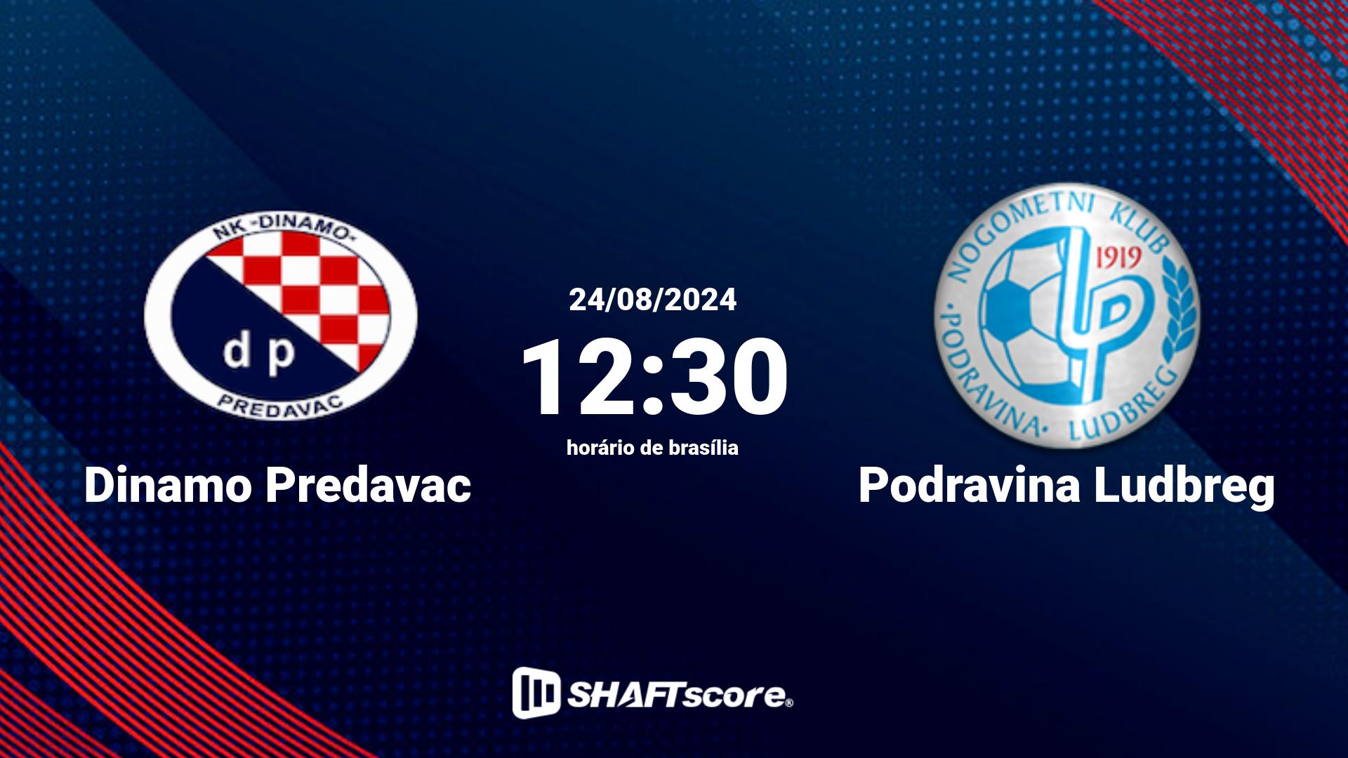 Estatísticas do jogo Dinamo Predavac vs Podravina Ludbreg 24.08 12:30