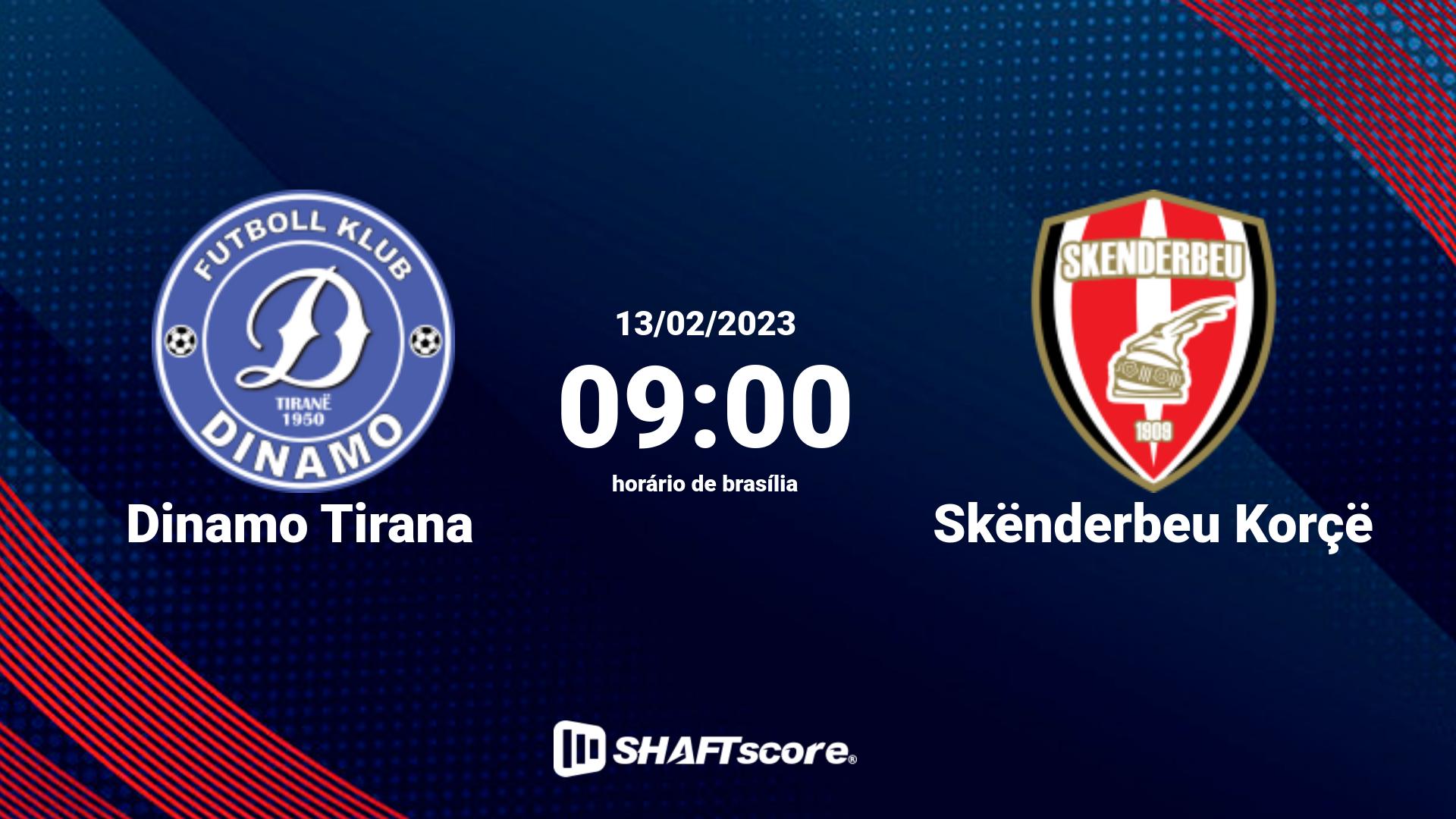 Estatísticas do jogo Dinamo Tirana vs Skënderbeu Korçë 13.02 09:00