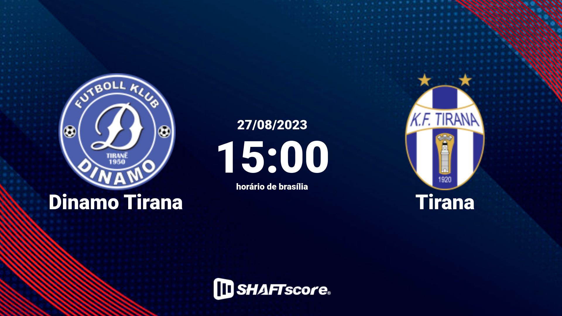 Estatísticas do jogo Dinamo Tirana vs Tirana 27.08 15:00