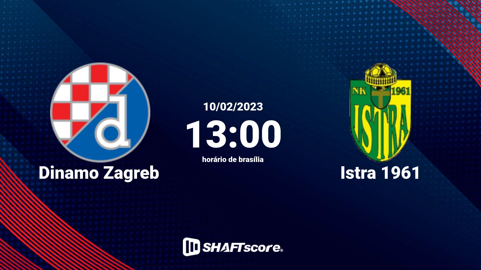 Estatísticas do jogo Dinamo Zagreb vs Istra 1961 10.02 13:00