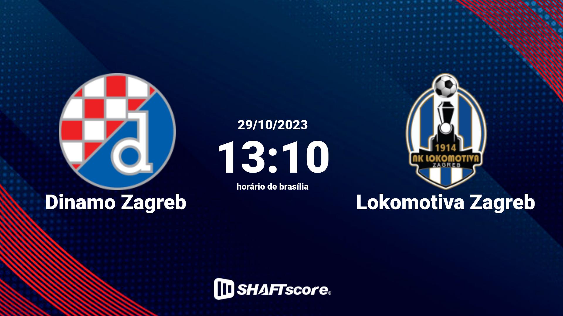 Estatísticas do jogo Dinamo Zagreb vs Lokomotiva Zagreb 29.10 13:10