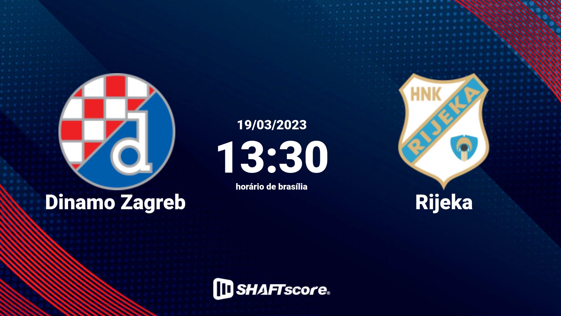 Estatísticas do jogo Dinamo Zagreb vs Rijeka 19.03 13:30