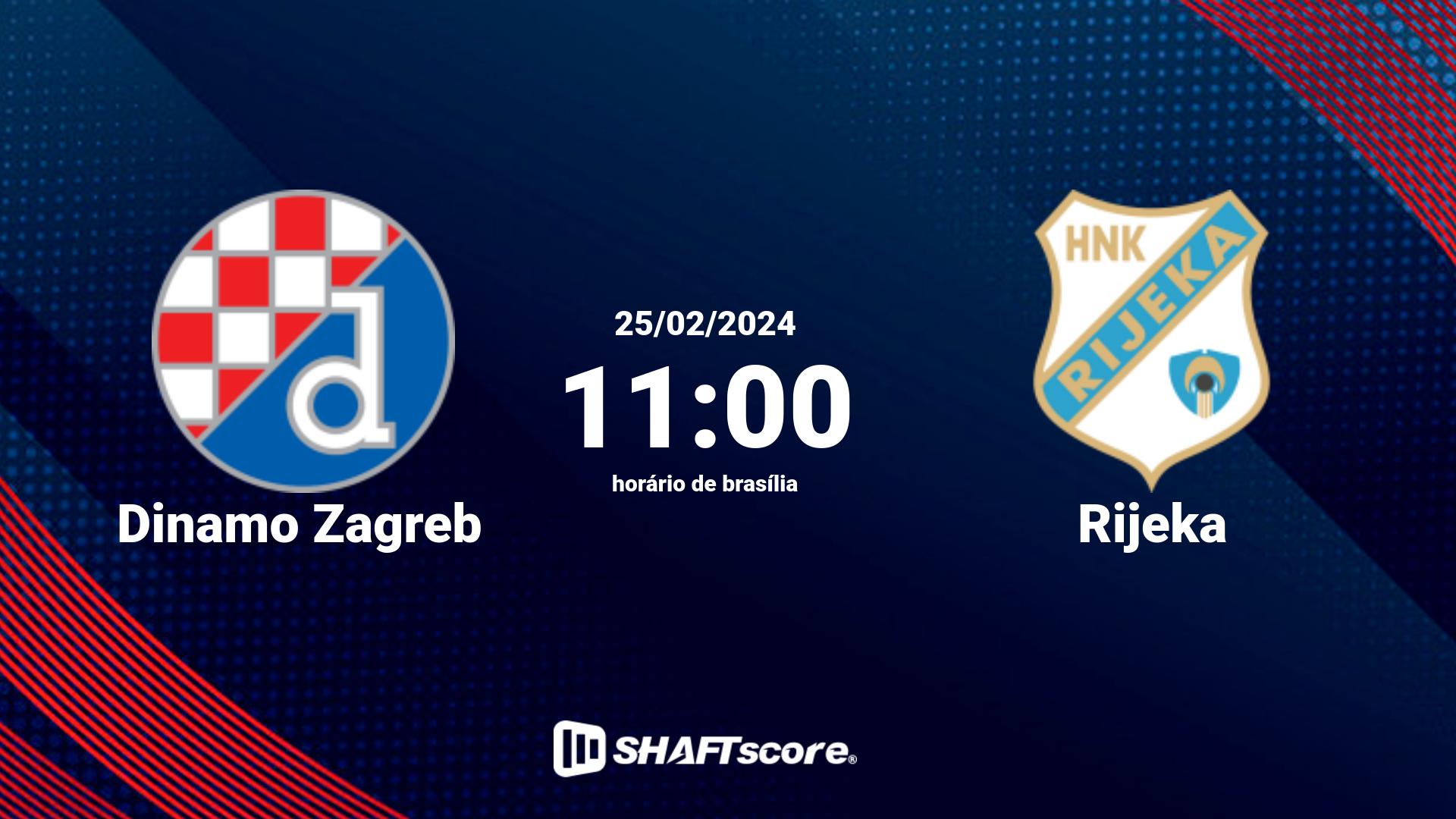 Estatísticas do jogo Dinamo Zagreb vs Rijeka 25.02 11:00