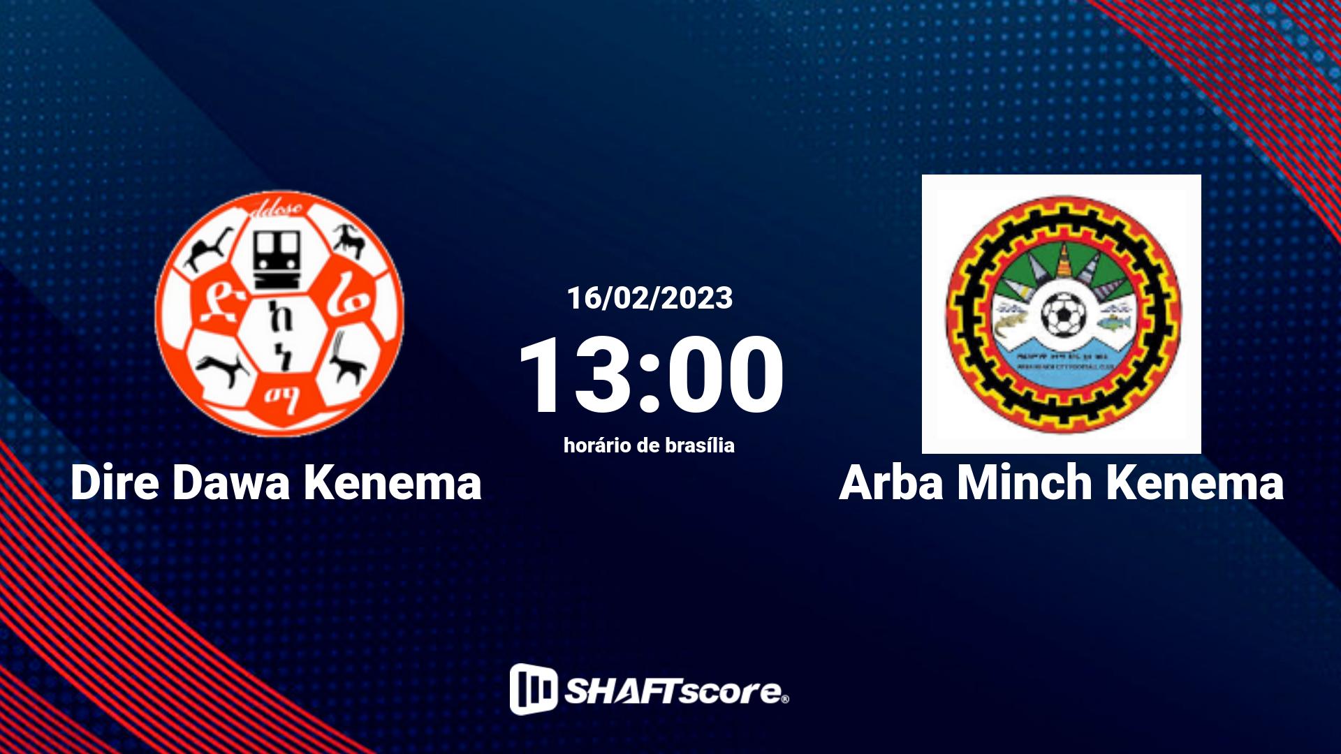 Estatísticas do jogo Dire Dawa Kenema vs Arba Minch Kenema 16.02 13:00