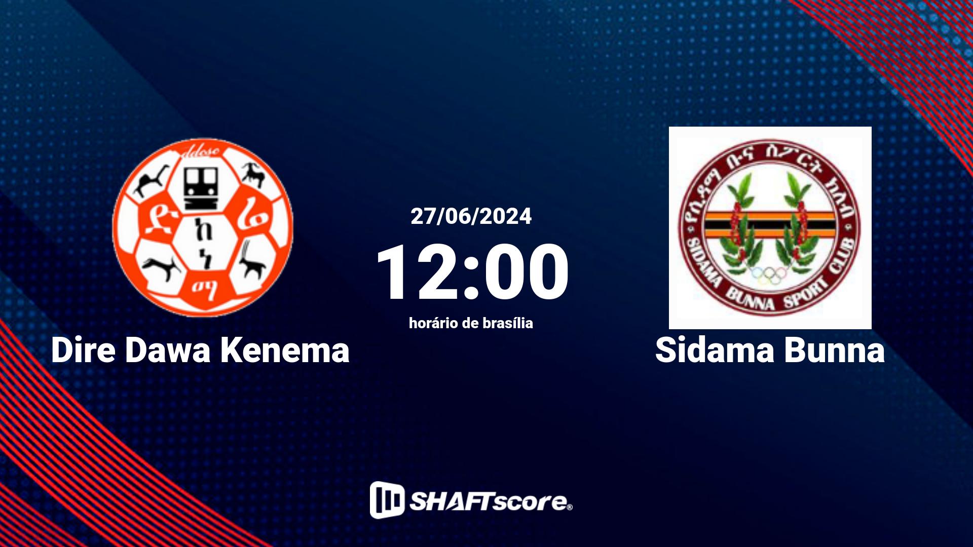 Estatísticas do jogo Dire Dawa Kenema vs Sidama Bunna 27.06 12:00