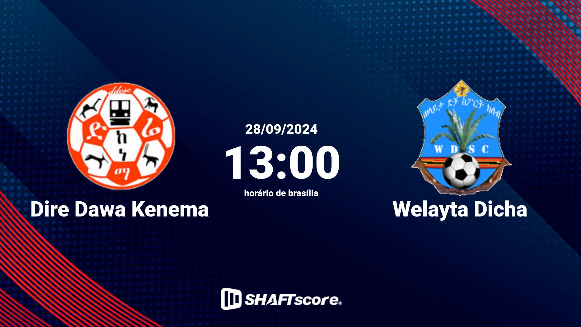 Estatísticas do jogo Dire Dawa Kenema vs Welayta Dicha 28.09 13:00