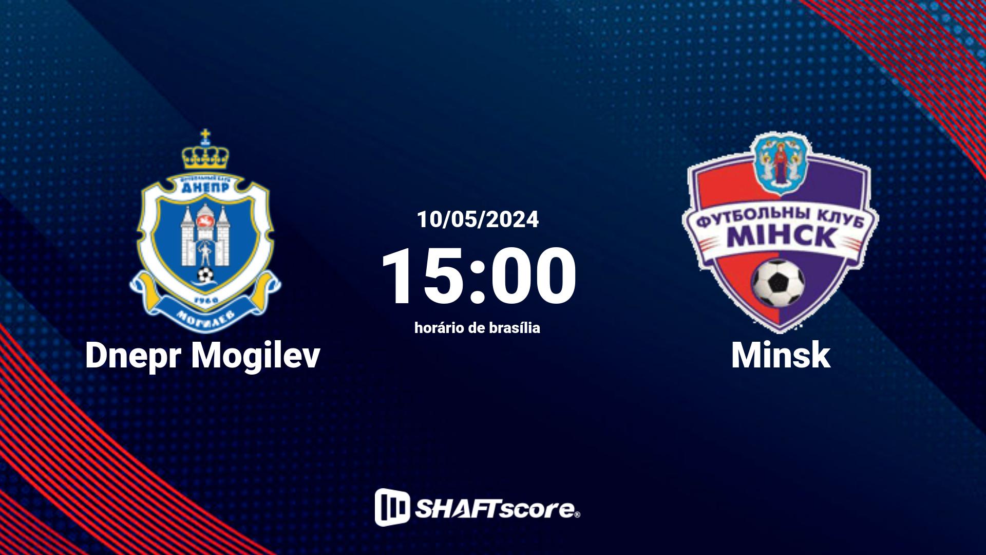 Estatísticas do jogo Dnepr Mogilev vs Minsk 10.05 15:00