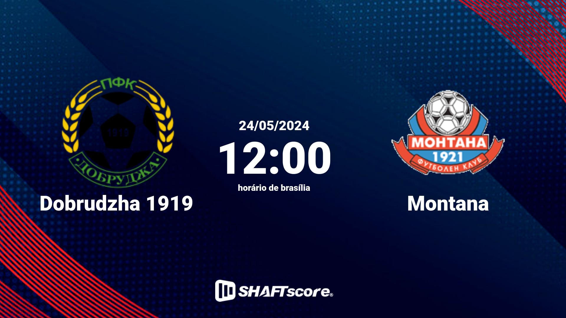 Estatísticas do jogo Dobrudzha 1919 vs Montana 24.05 12:00