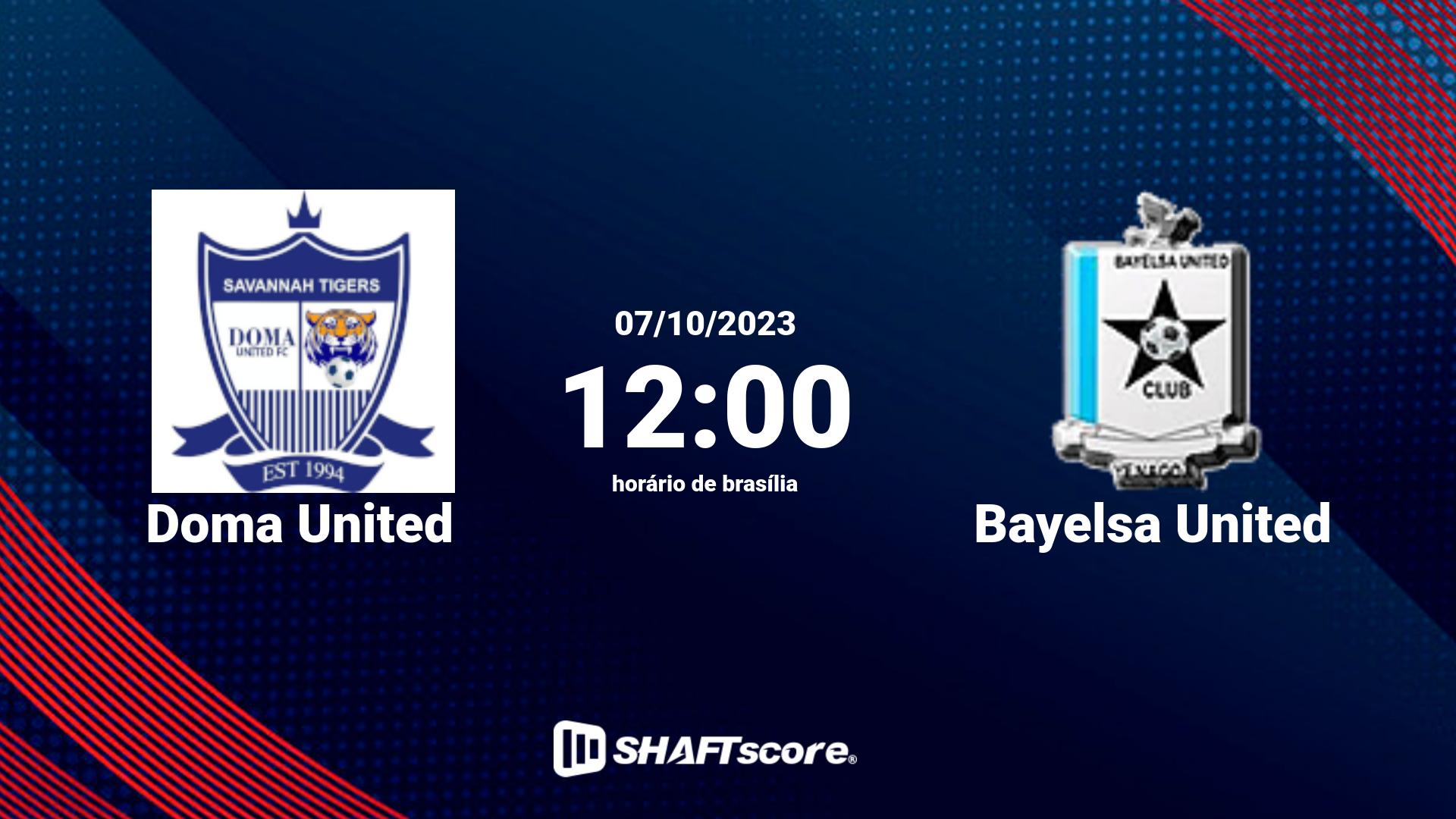 Estatísticas do jogo Doma United vs Bayelsa United 07.10 12:00