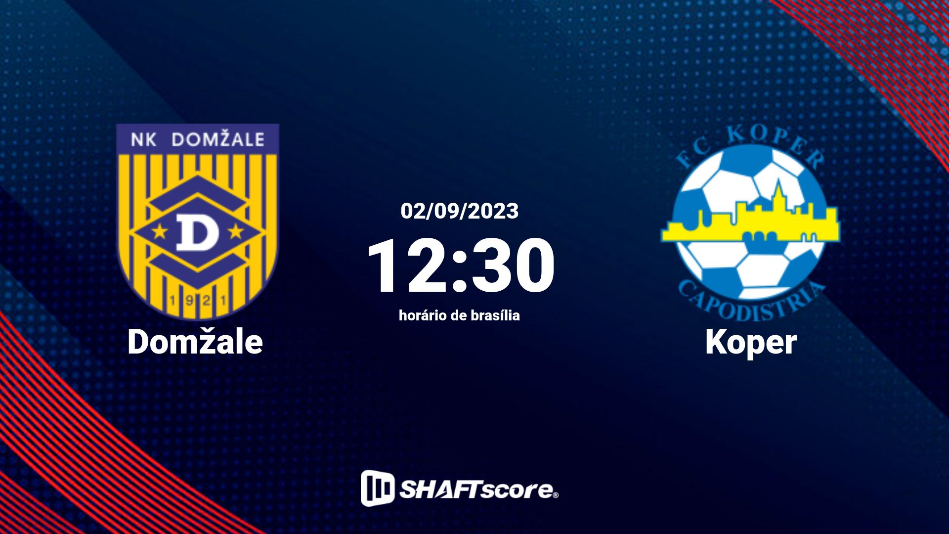 Estatísticas do jogo Domžale vs Koper 02.09 12:30