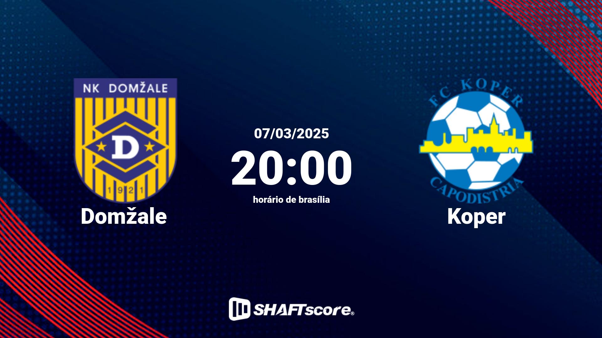 Estatísticas do jogo Domžale vs Koper 07.03 20:00