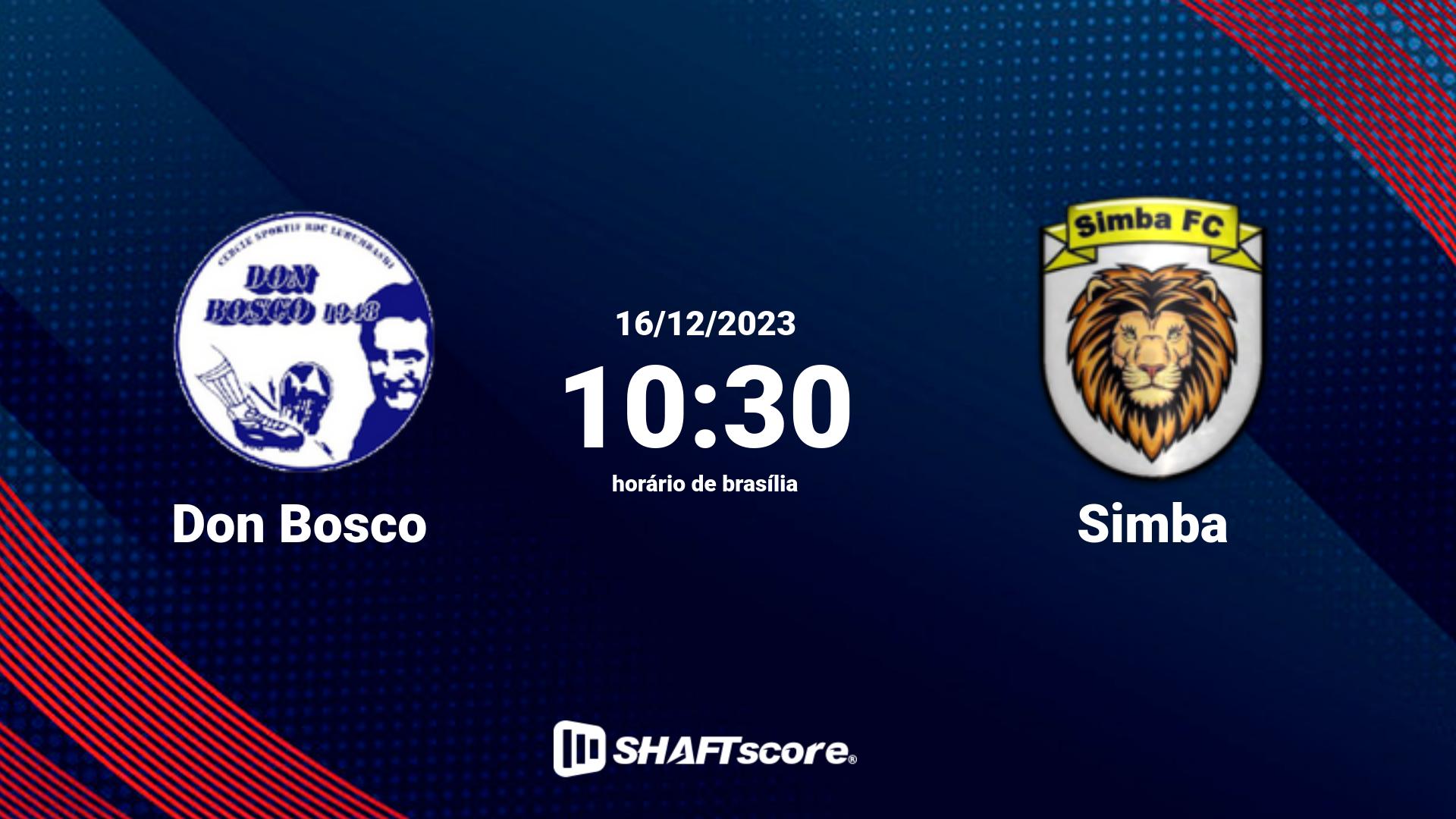 Estatísticas do jogo Don Bosco vs Simba 16.12 10:30