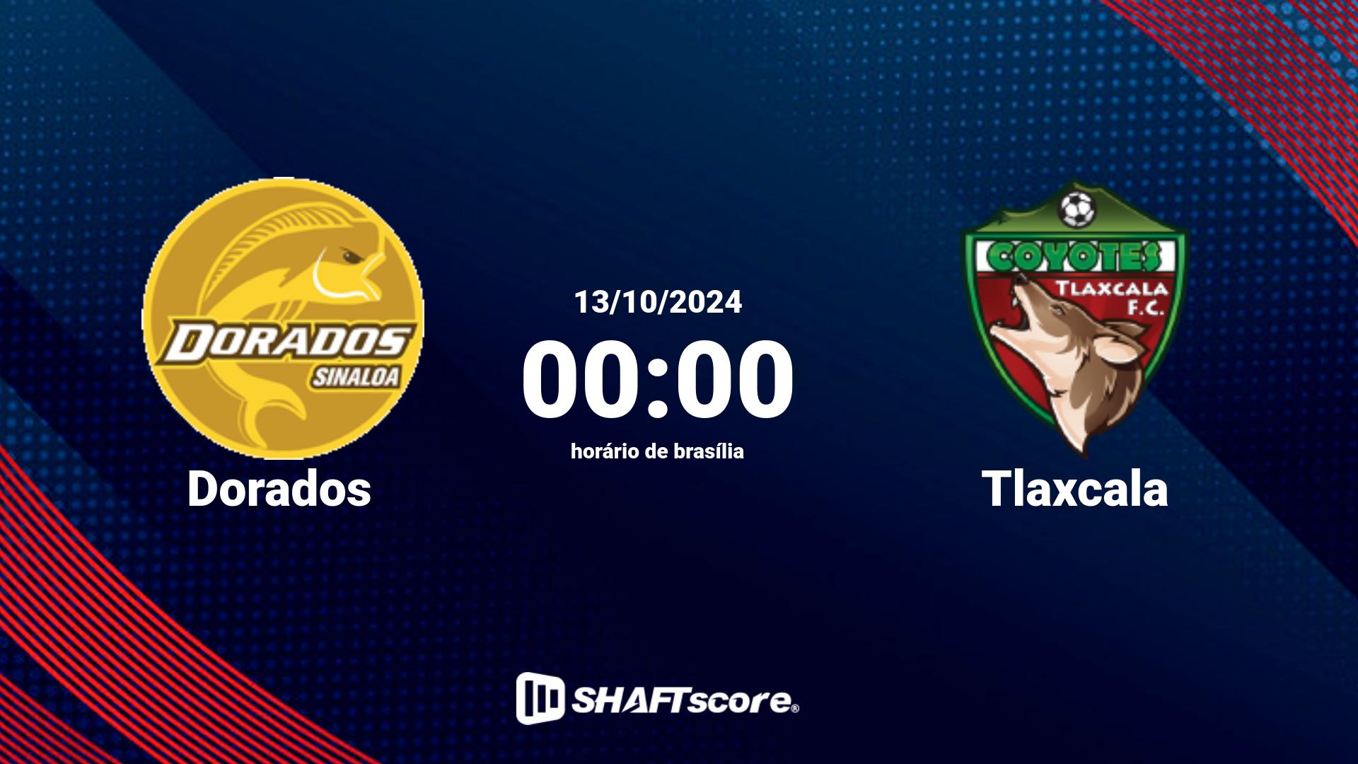 Estatísticas do jogo Dorados vs Tlaxcala 13.10 00:00