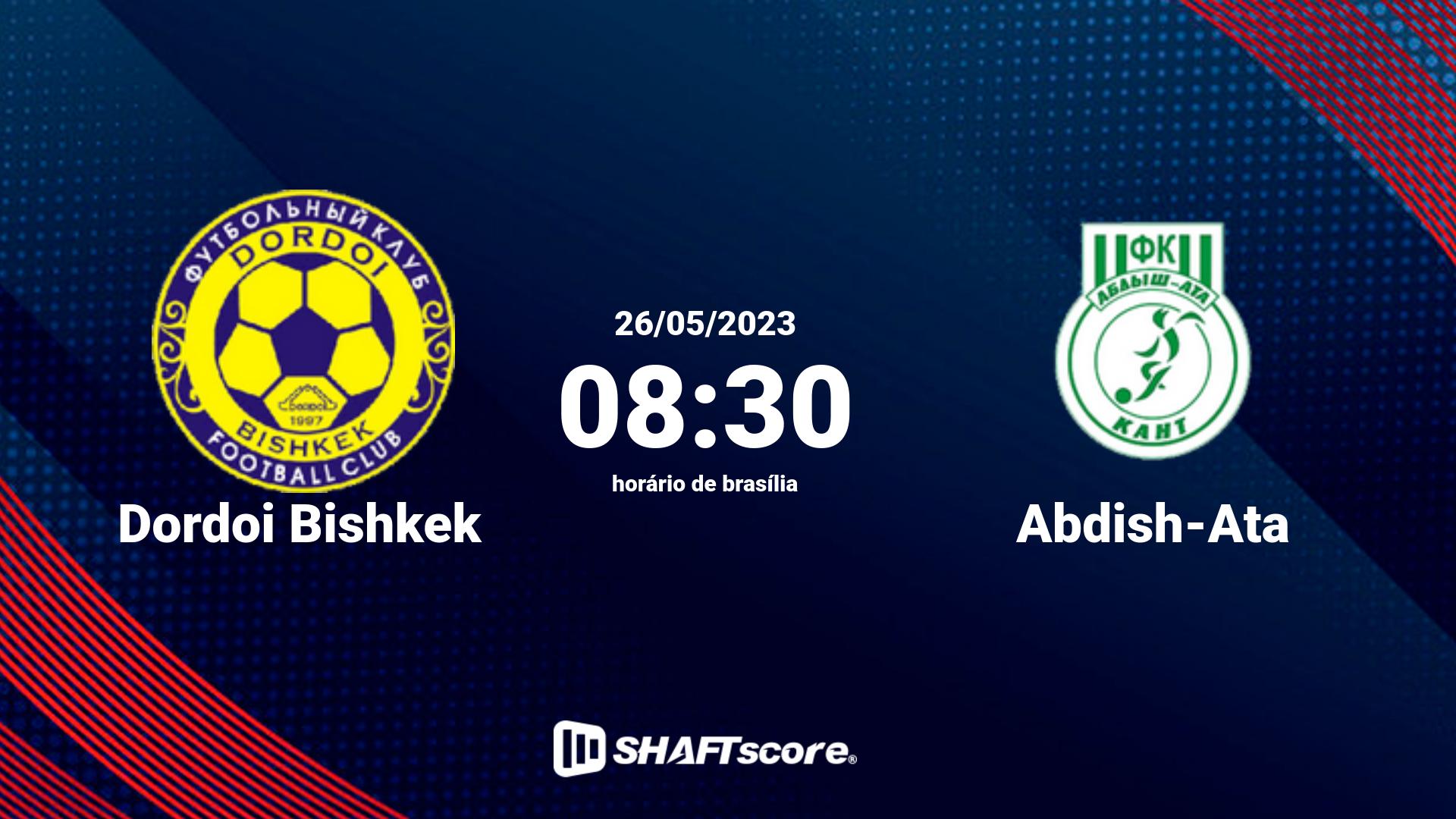 Estatísticas do jogo Dordoi Bishkek vs Abdish-Ata 26.05 08:30