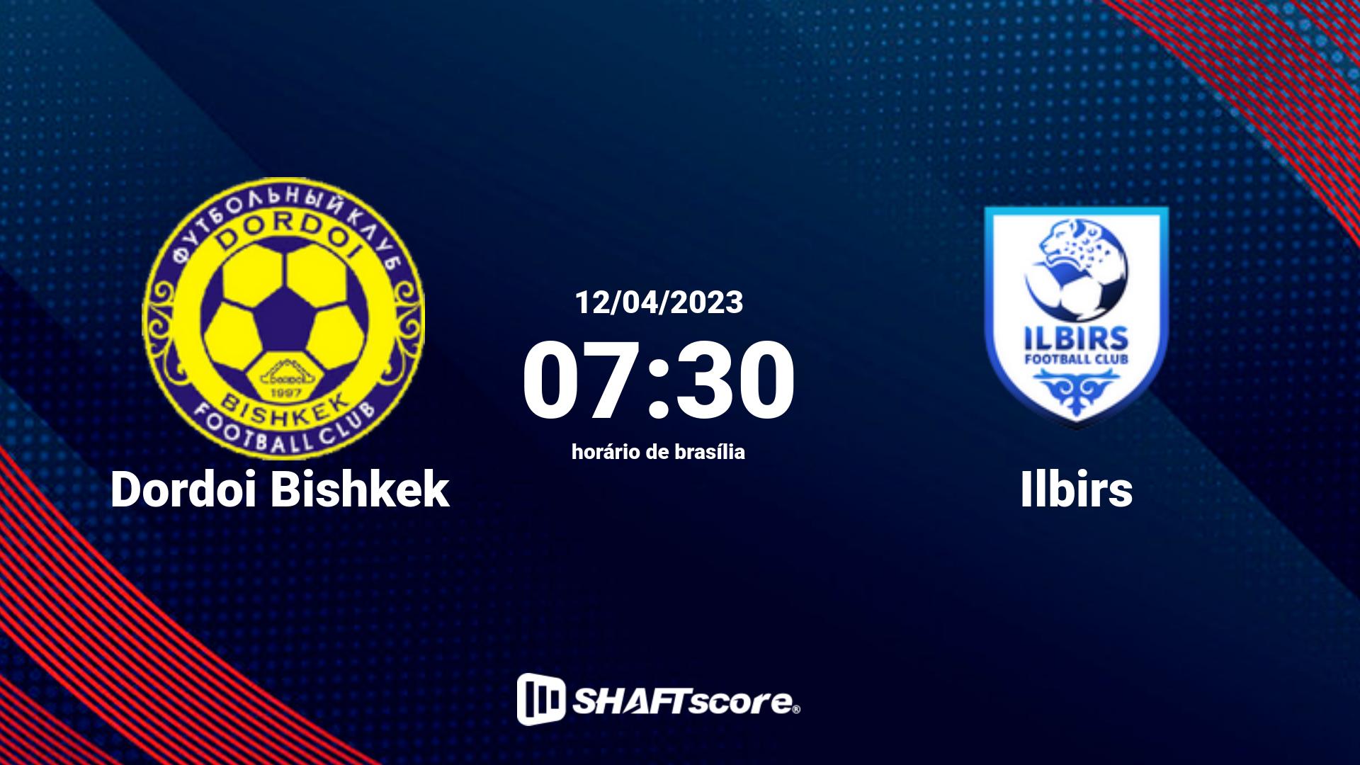 Estatísticas do jogo Dordoi Bishkek vs Ilbirs 12.04 07:30