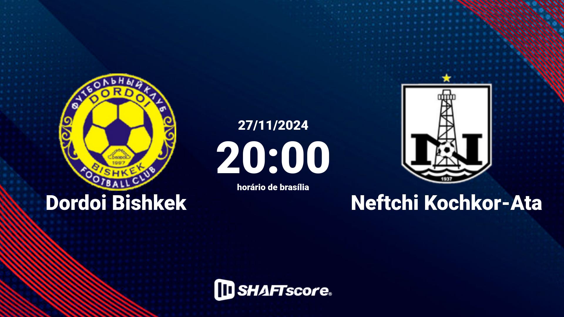 Estatísticas do jogo Dordoi Bishkek vs Neftchi Kochkor-Ata 27.11 20:00