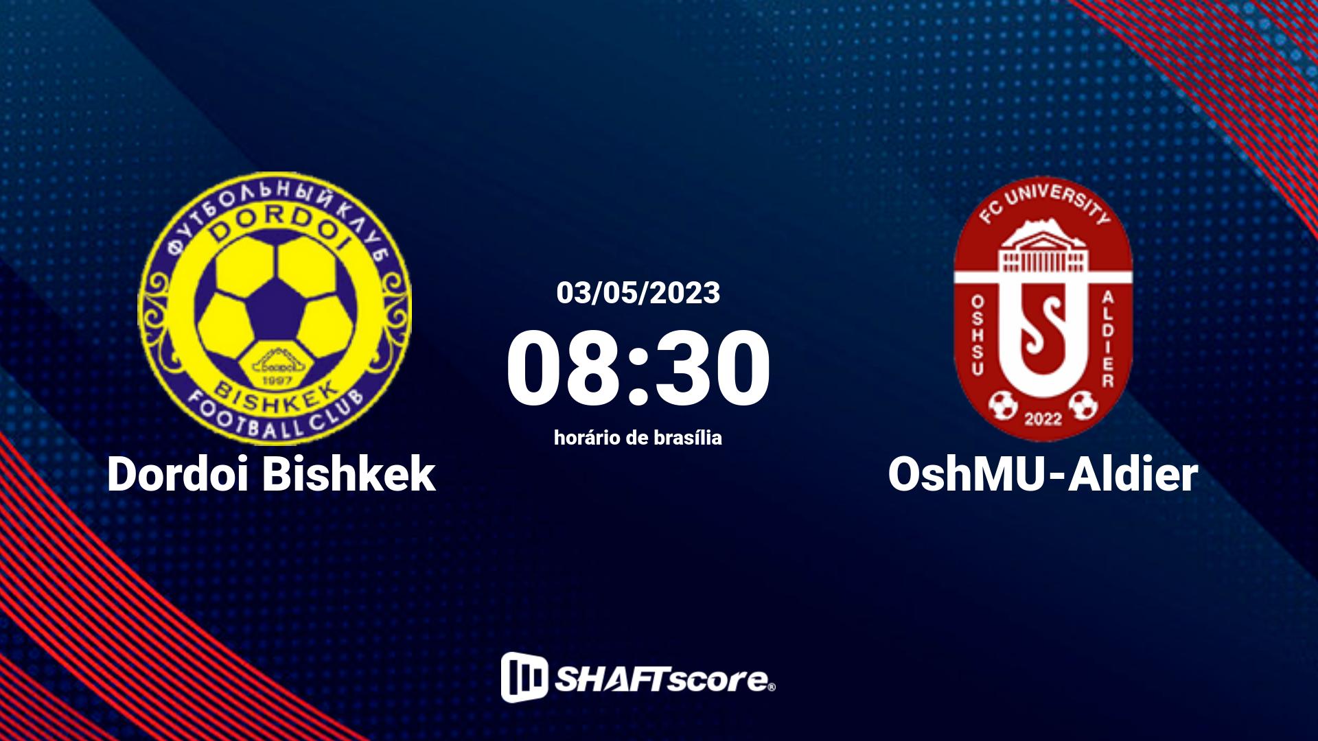 Estatísticas do jogo Dordoi Bishkek vs OshMU-Aldier 03.05 08:30