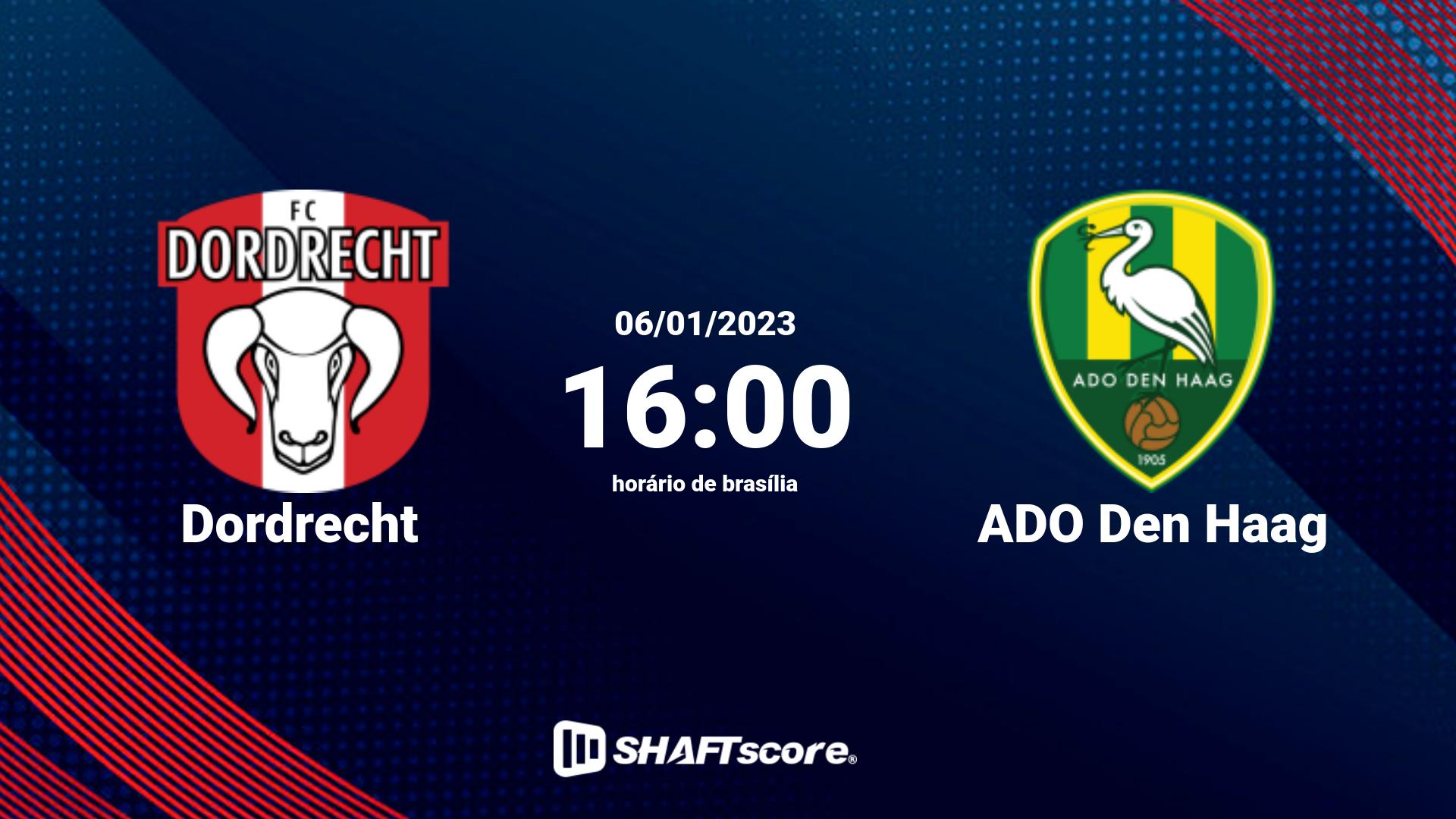 Estatísticas do jogo Dordrecht vs ADO Den Haag 06.01 16:00