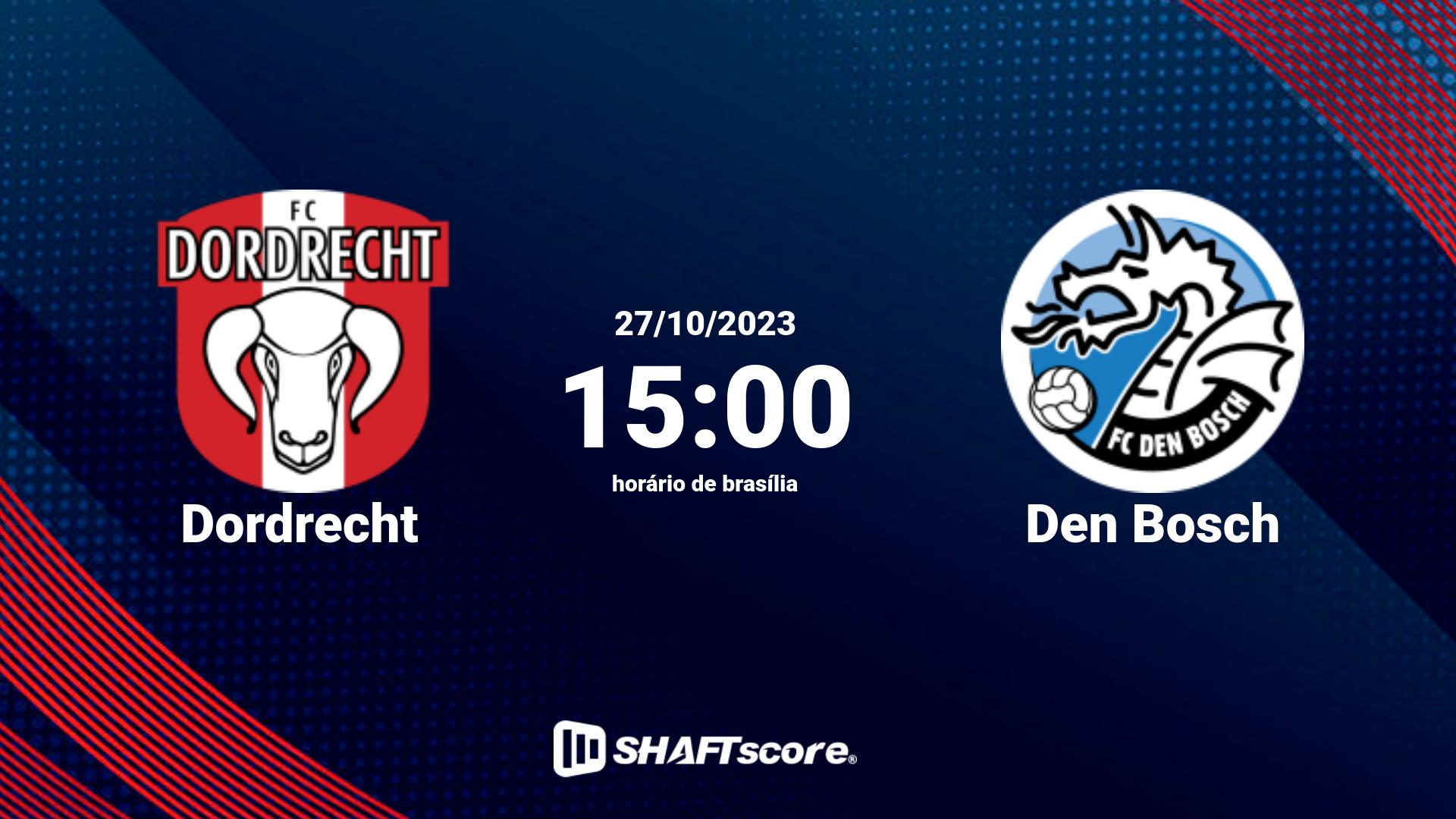 Estatísticas do jogo Dordrecht vs Den Bosch 27.10 15:00