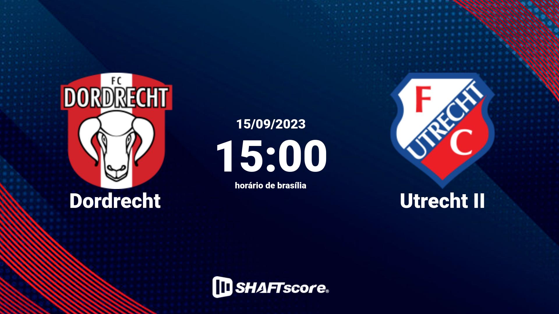 Estatísticas do jogo Dordrecht vs Utrecht II 15.09 15:00