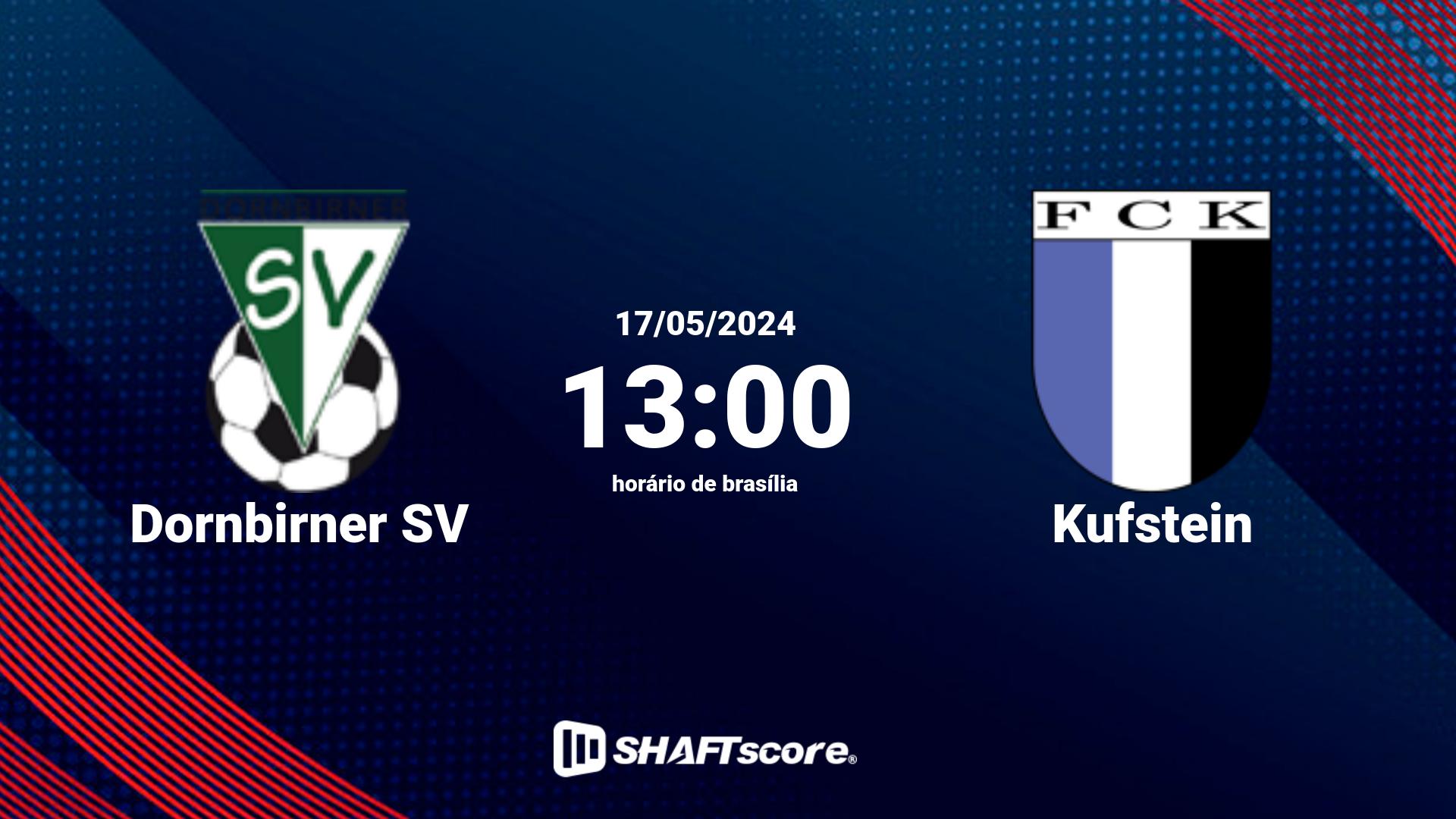 Estatísticas do jogo Dornbirner SV vs Kufstein 17.05 13:00