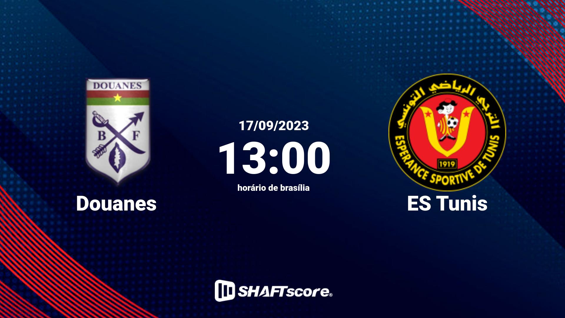 Estatísticas do jogo Douanes vs ES Tunis 17.09 13:00