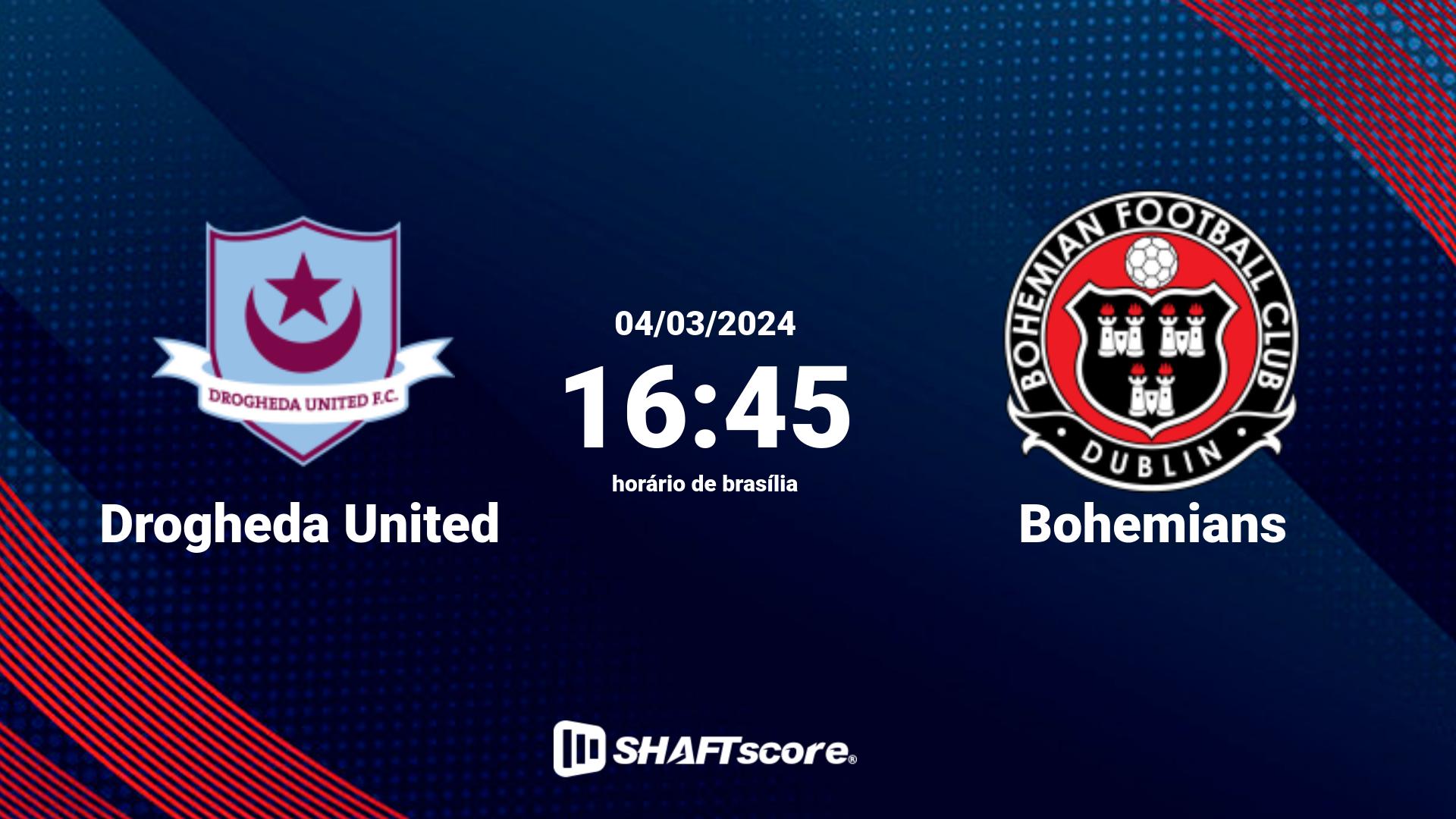 Estatísticas do jogo Drogheda United vs Bohemians 04.03 16:45