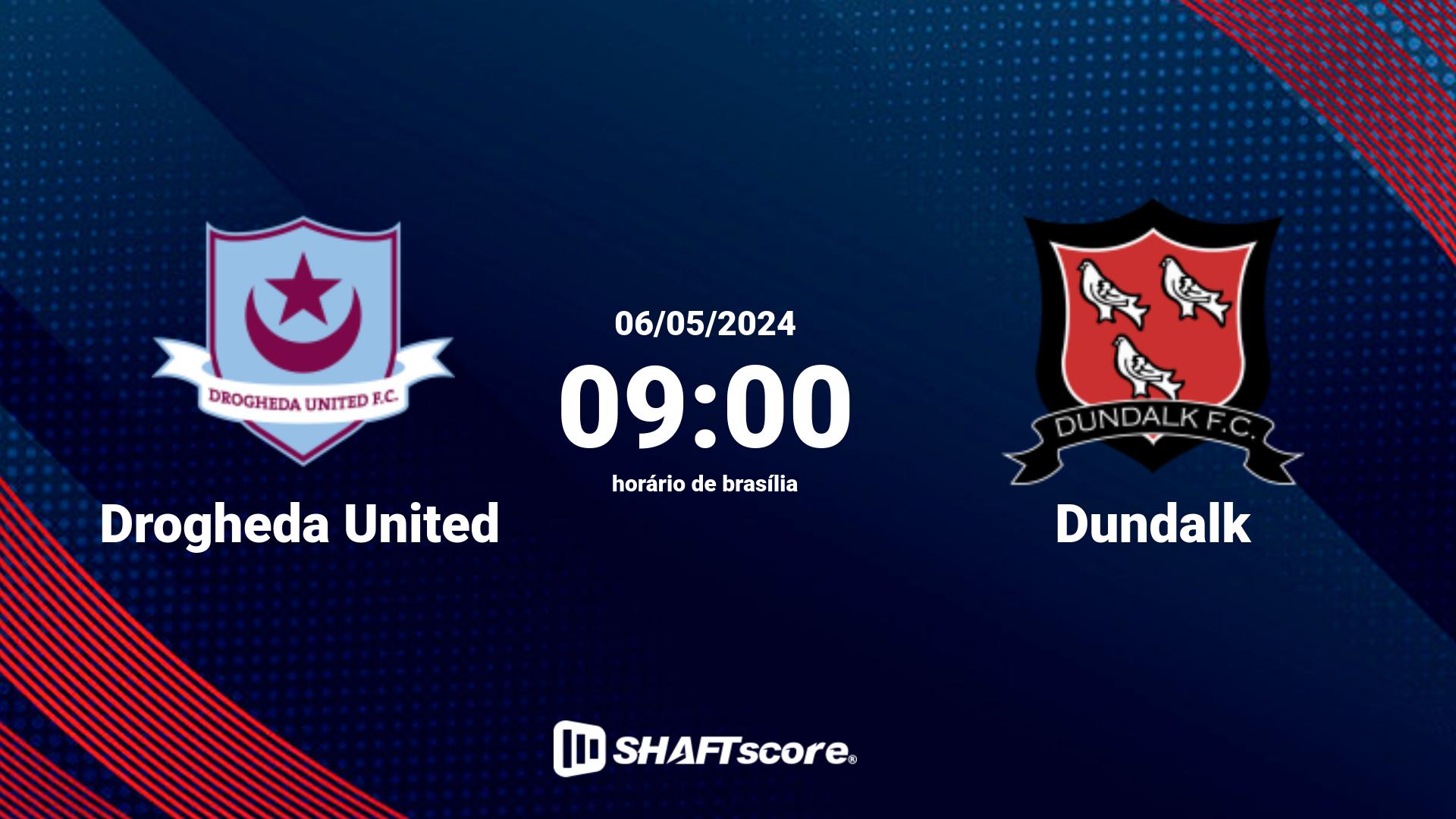 Estatísticas do jogo Drogheda United vs Dundalk 06.05 09:00