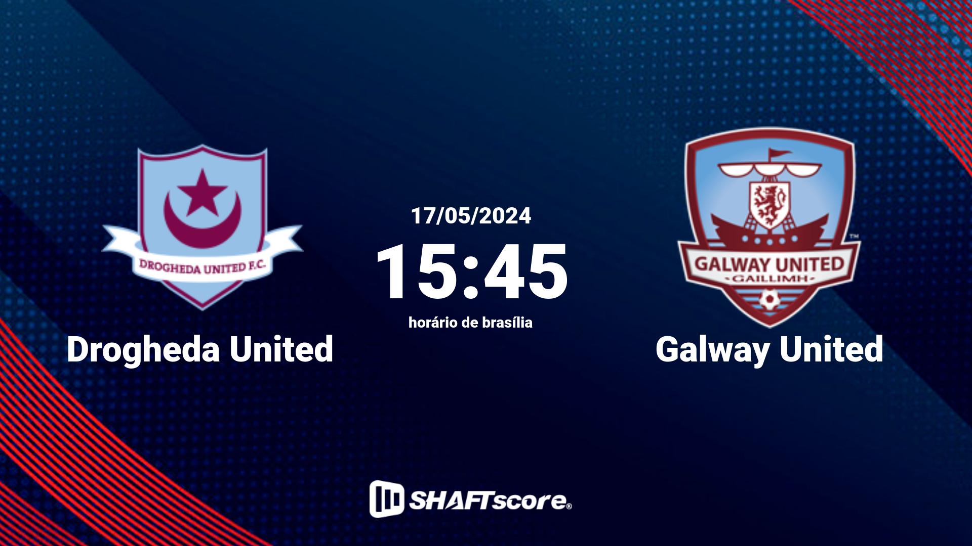 Estatísticas do jogo Drogheda United vs Galway United 17.05 15:45