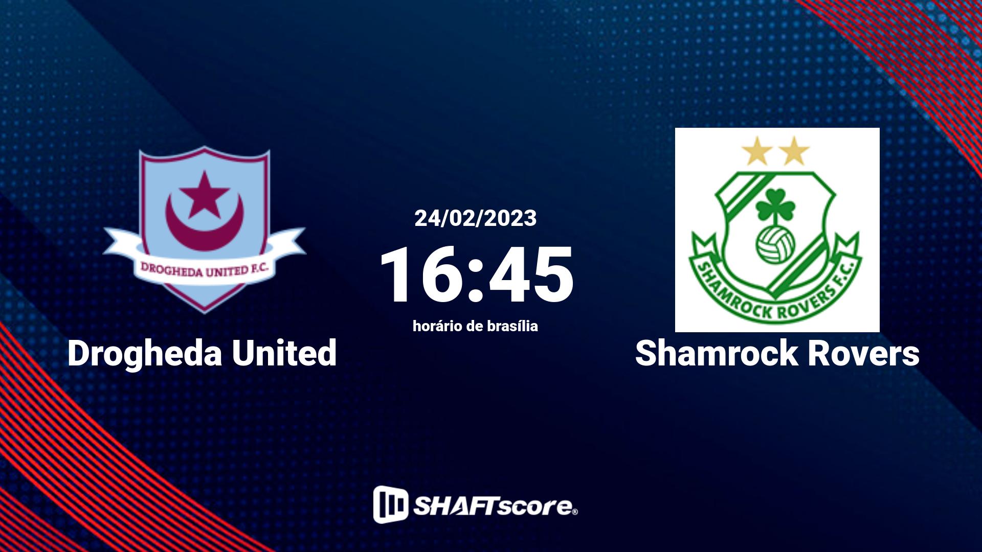 Estatísticas do jogo Drogheda United vs Shamrock Rovers 24.02 16:45