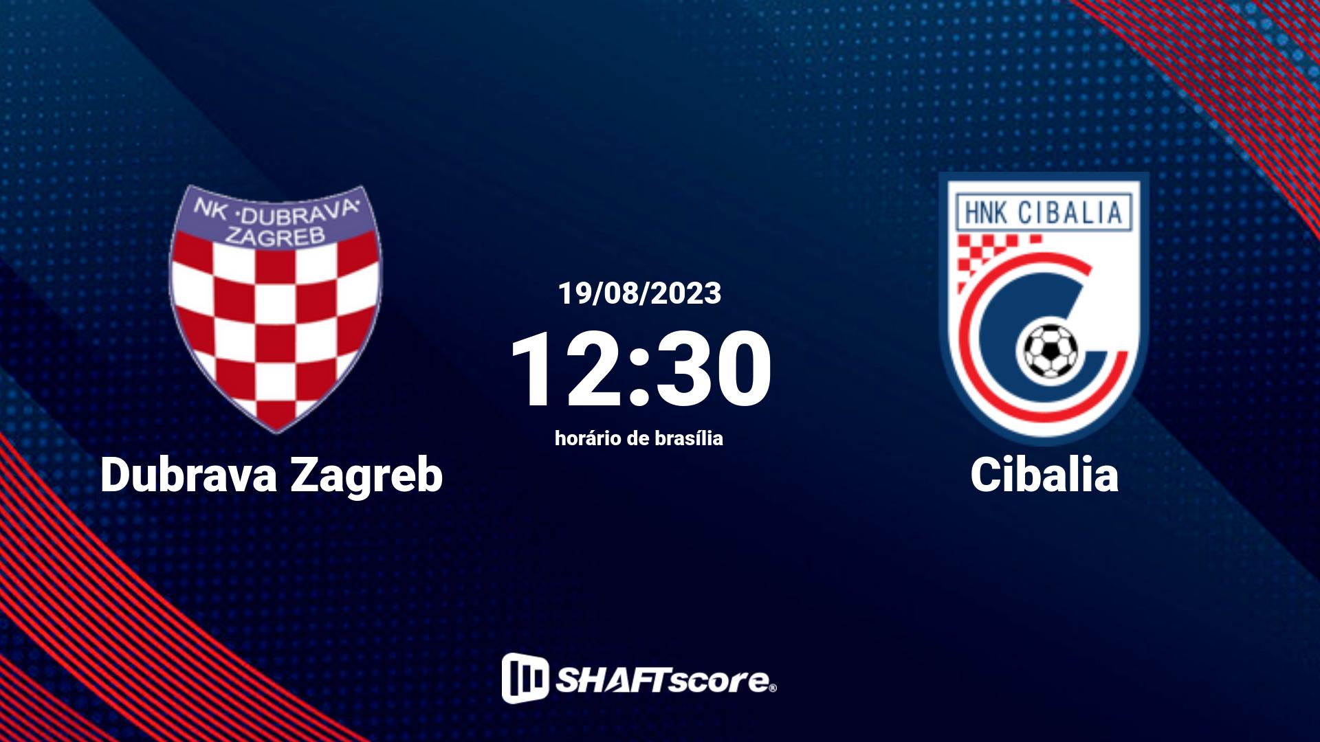 Estatísticas do jogo Dubrava Zagreb vs Cibalia 19.08 12:30