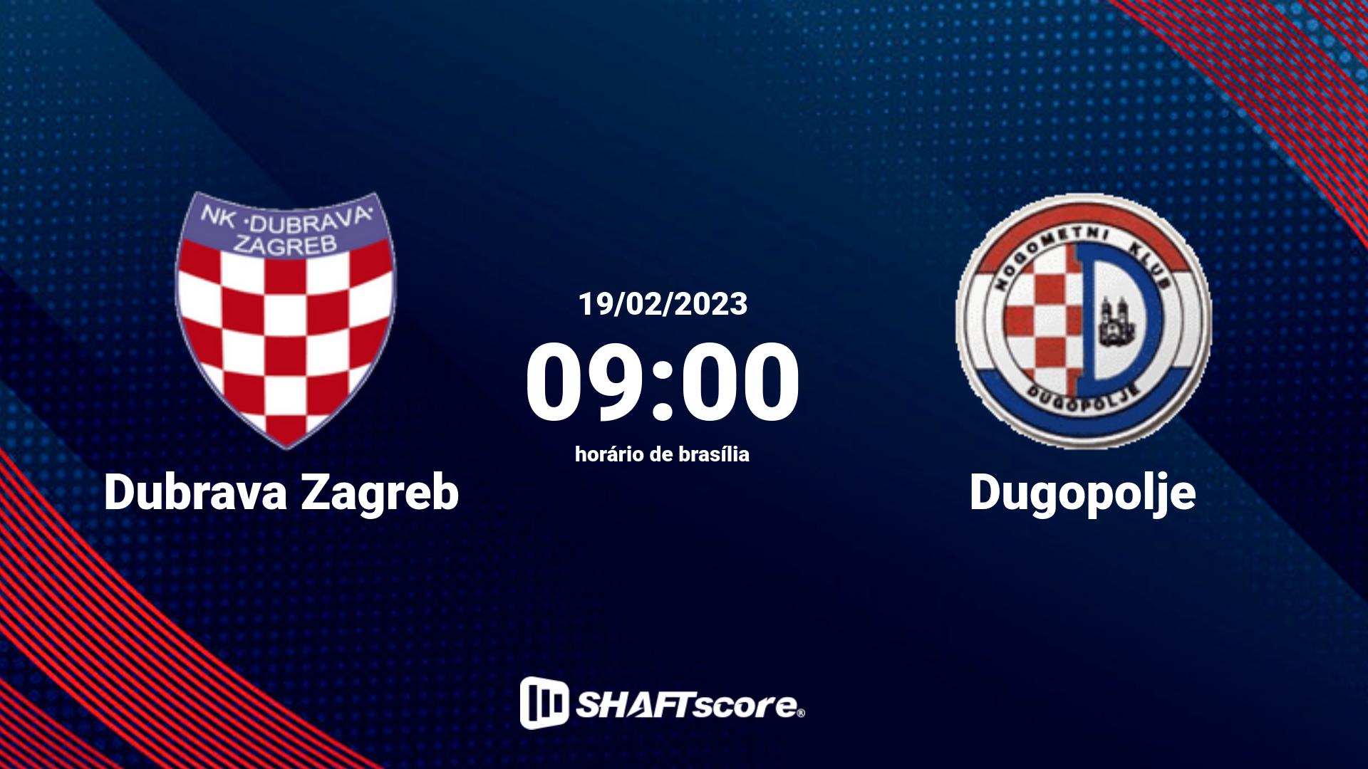 Estatísticas do jogo Dubrava Zagreb vs Dugopolje 19.02 09:00