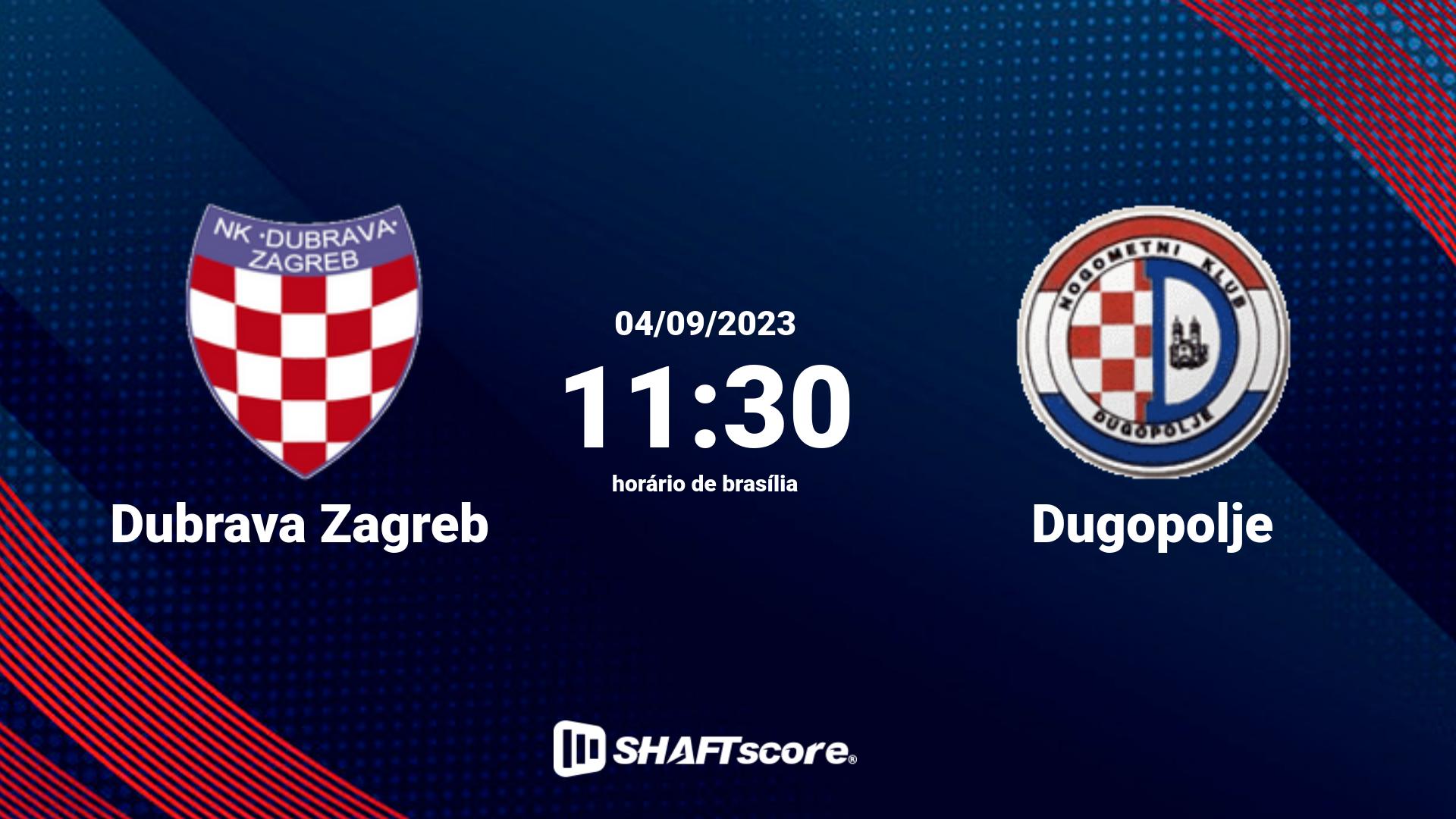 Estatísticas do jogo Dubrava Zagreb vs Dugopolje 04.09 11:30