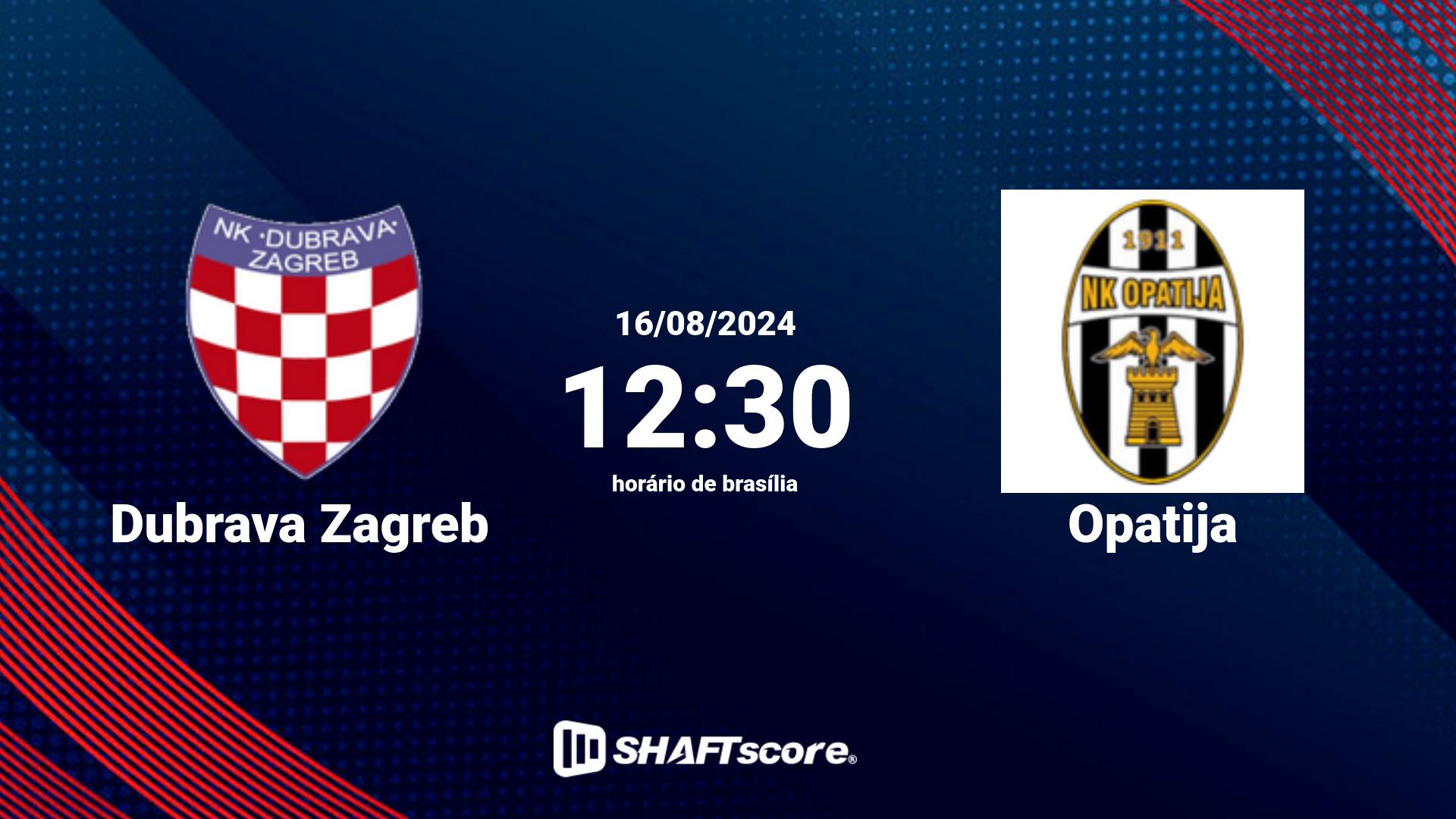 Estatísticas do jogo Dubrava Zagreb vs Opatija 16.08 12:30