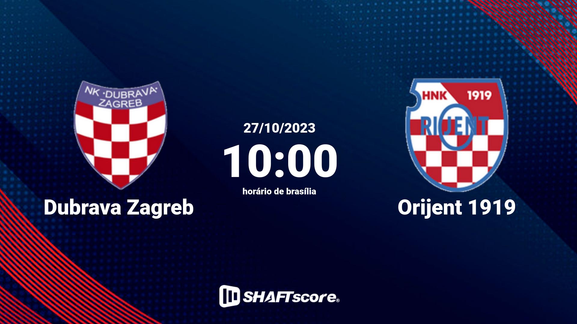 Estatísticas do jogo Dubrava Zagreb vs Orijent 1919 27.10 10:00