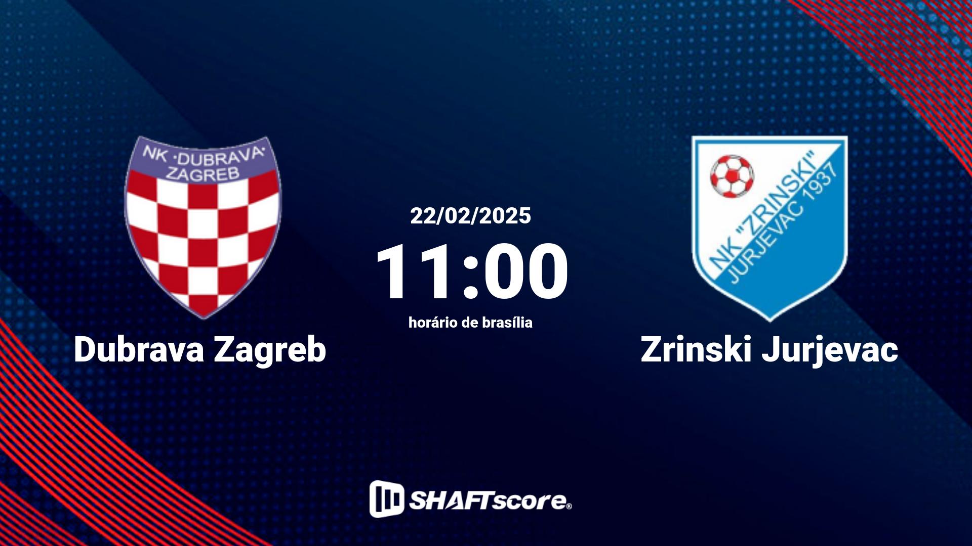 Estatísticas do jogo Dubrava Zagreb vs Zrinski Jurjevac 22.02 11:00