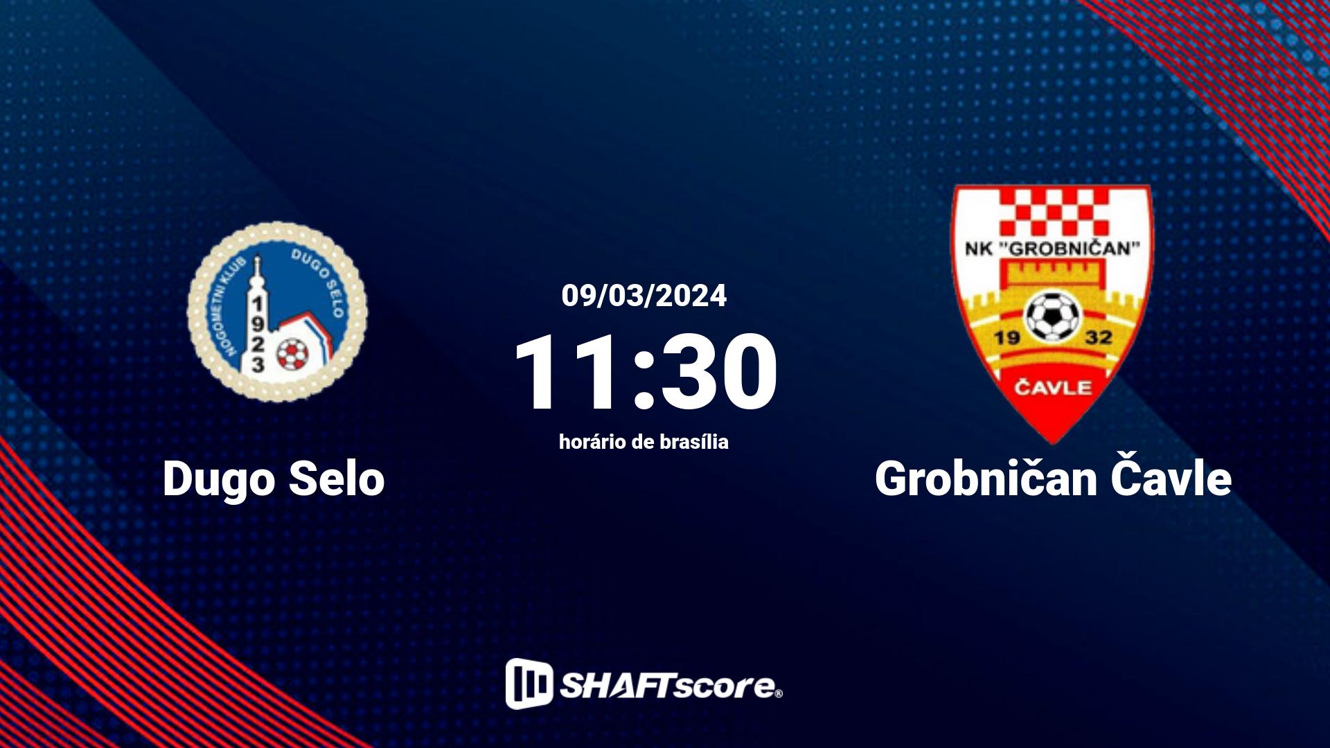 Estatísticas do jogo Dugo Selo vs Grobničan Čavle 09.03 11:30