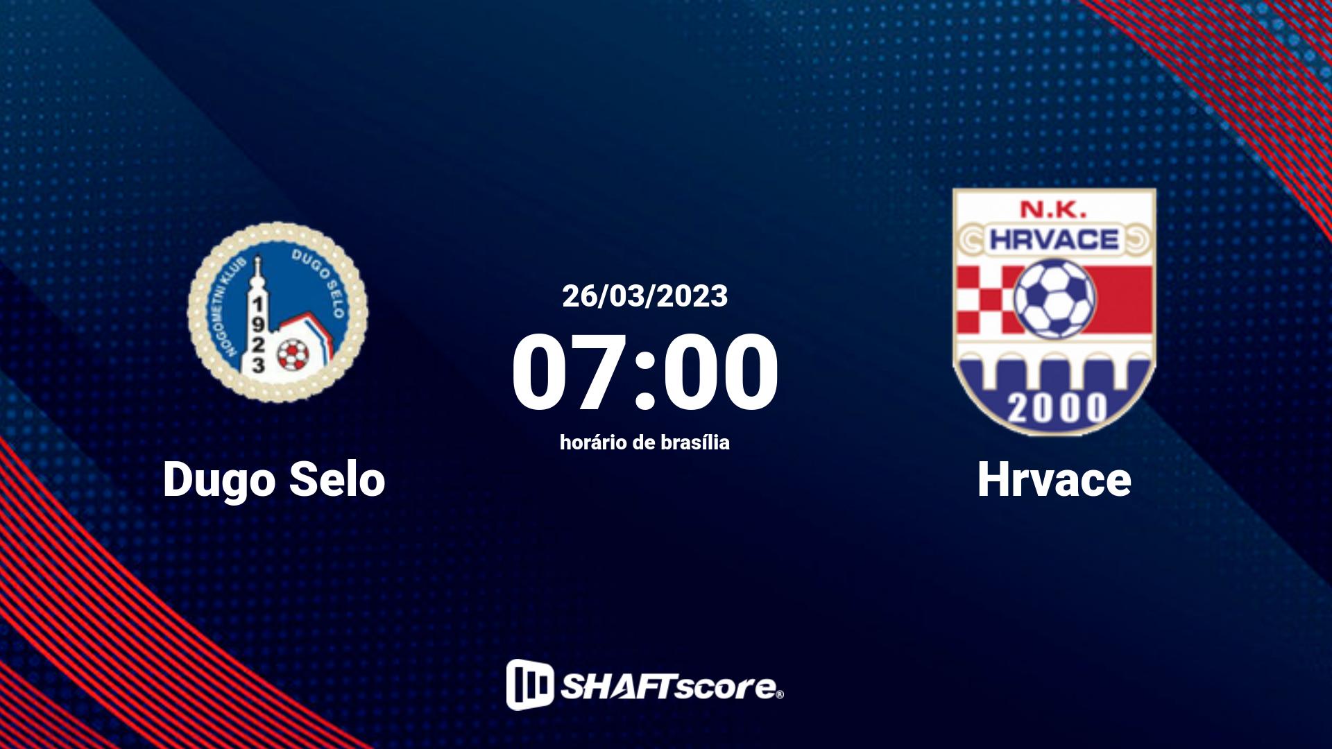 Estatísticas do jogo Dugo Selo vs Hrvace 26.03 07:00