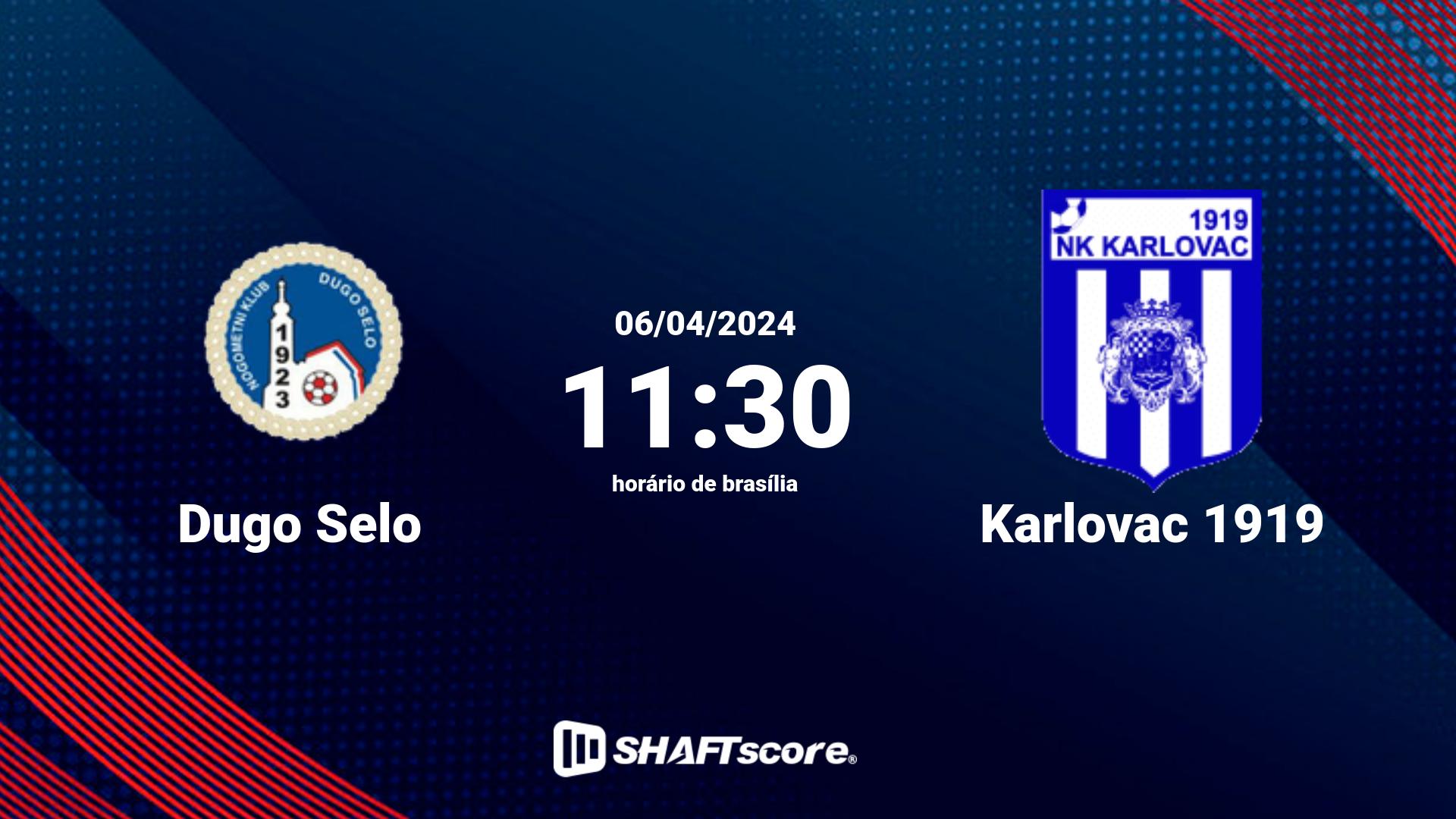 Estatísticas do jogo Dugo Selo vs Karlovac 1919 06.04 11:30