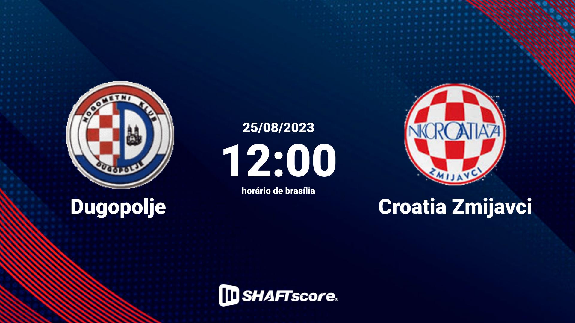 Estatísticas do jogo Dugopolje vs Croatia Zmijavci 25.08 12:00